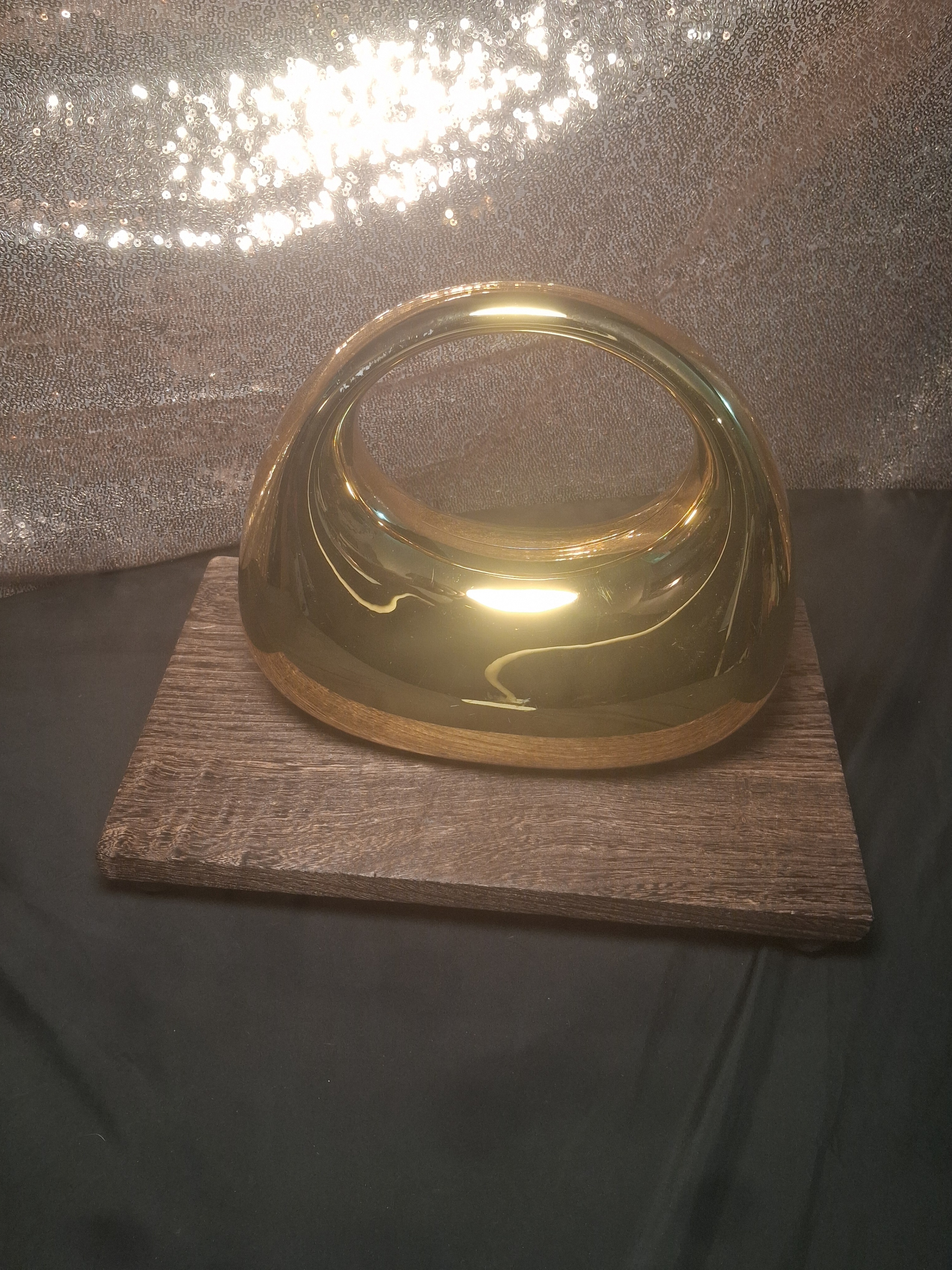 Gold Tone Unique Round Handbag - photo 3