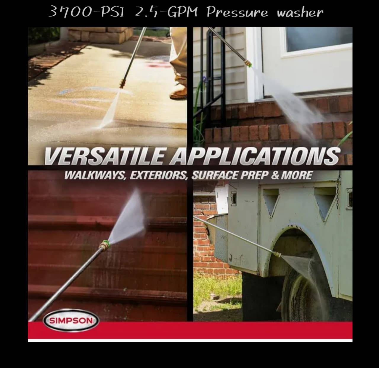 3700 PSI 2.5 GPM Pressure Washer - photo 2