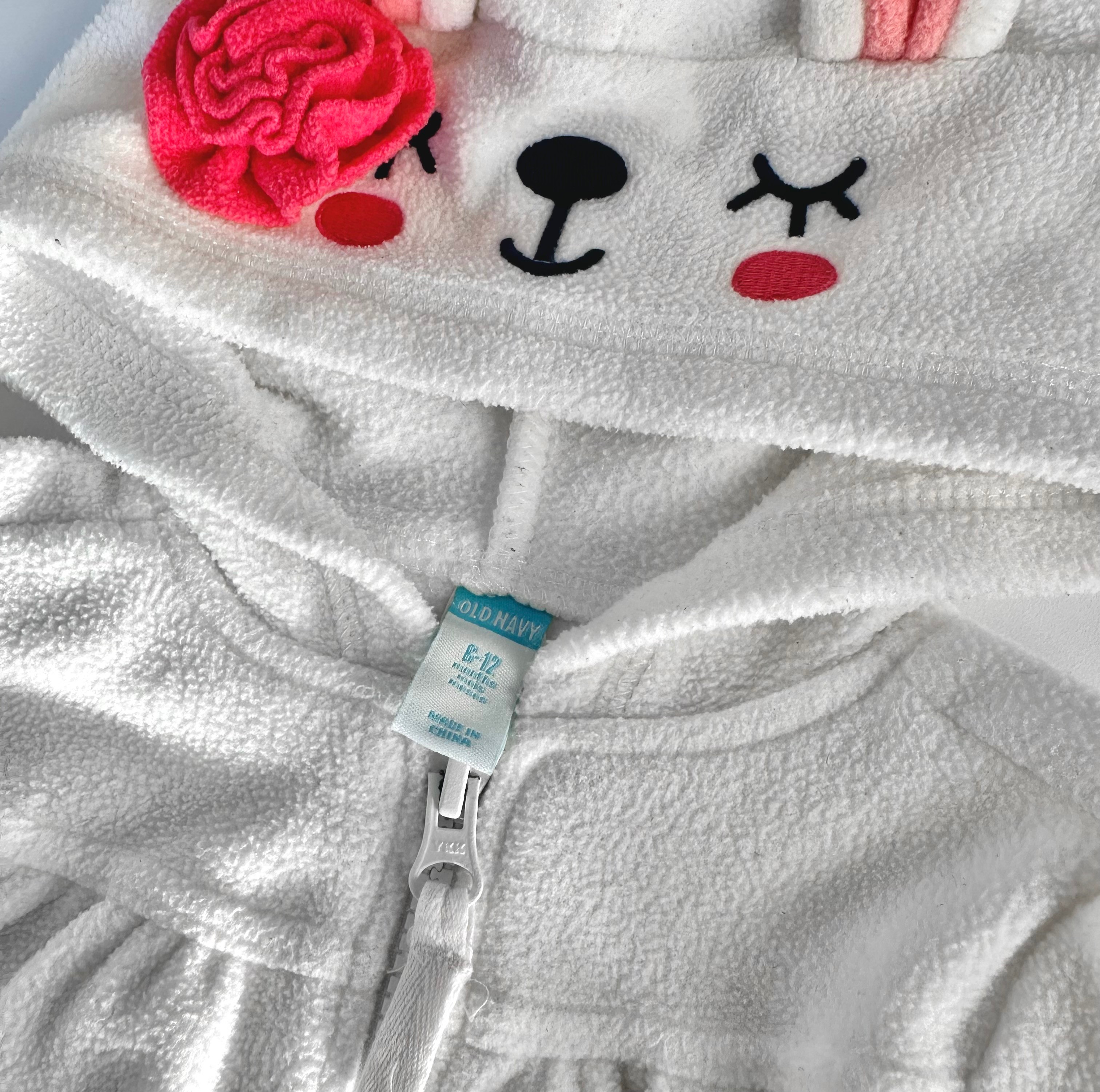 Baby Girl Bunny Hooded Zip Sweater - 6-12 Months - photo 4