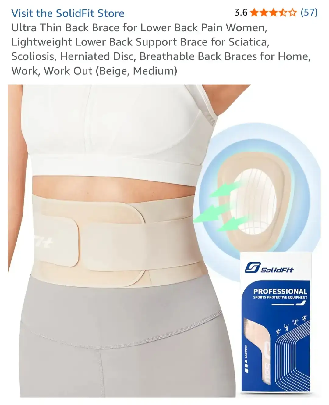 SolidFit Back Brace - Medium