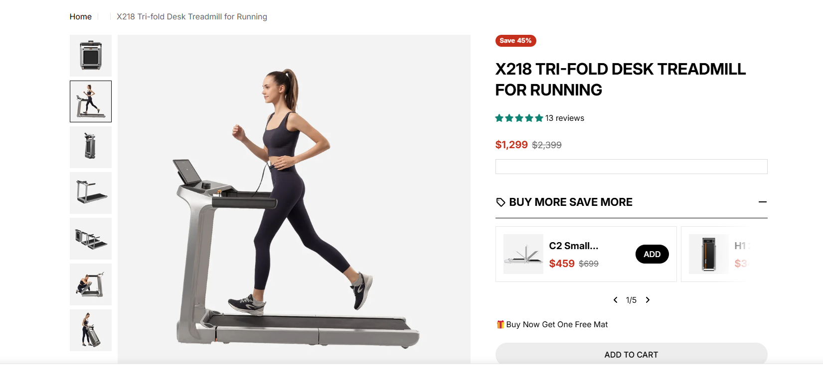 KingSmith WalkingPad X218 Foldable Treadmill - Brand New - photo 4