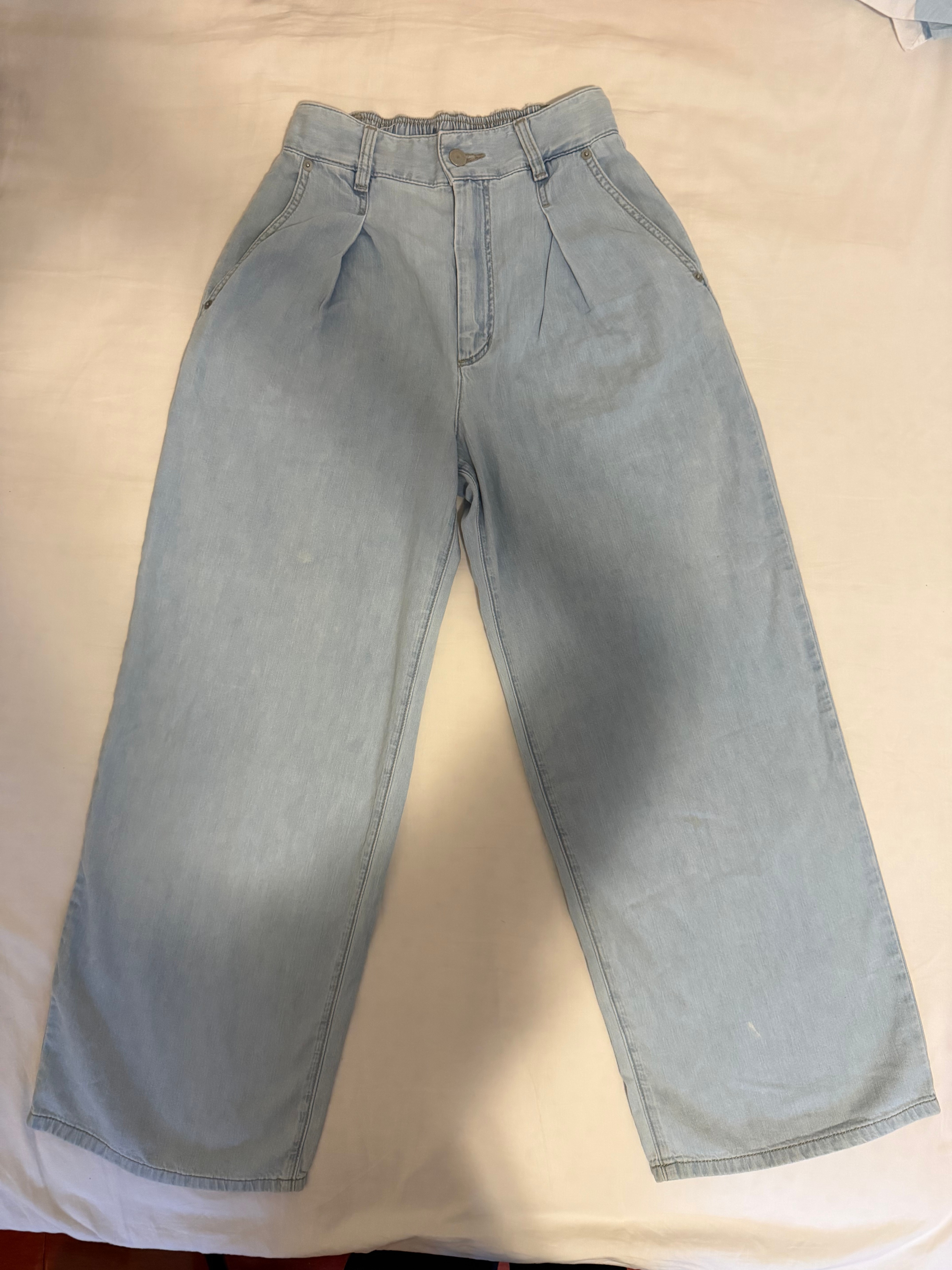 GU Women’s Light Wash Wide Leg Jeans – Size S