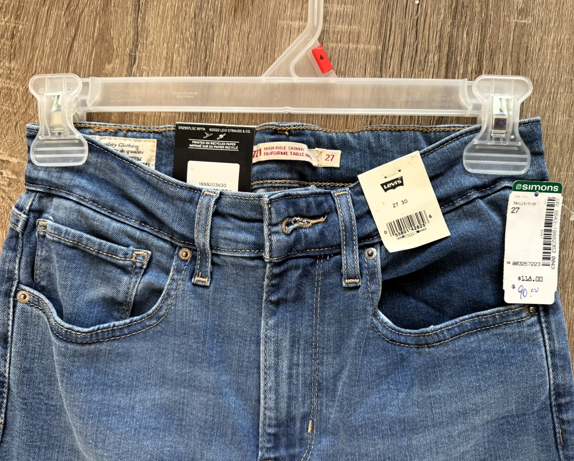 NEW Levi's 721 Skinny Jeans / Jeans Levi's 721 Filiforme NEUF - photo 2