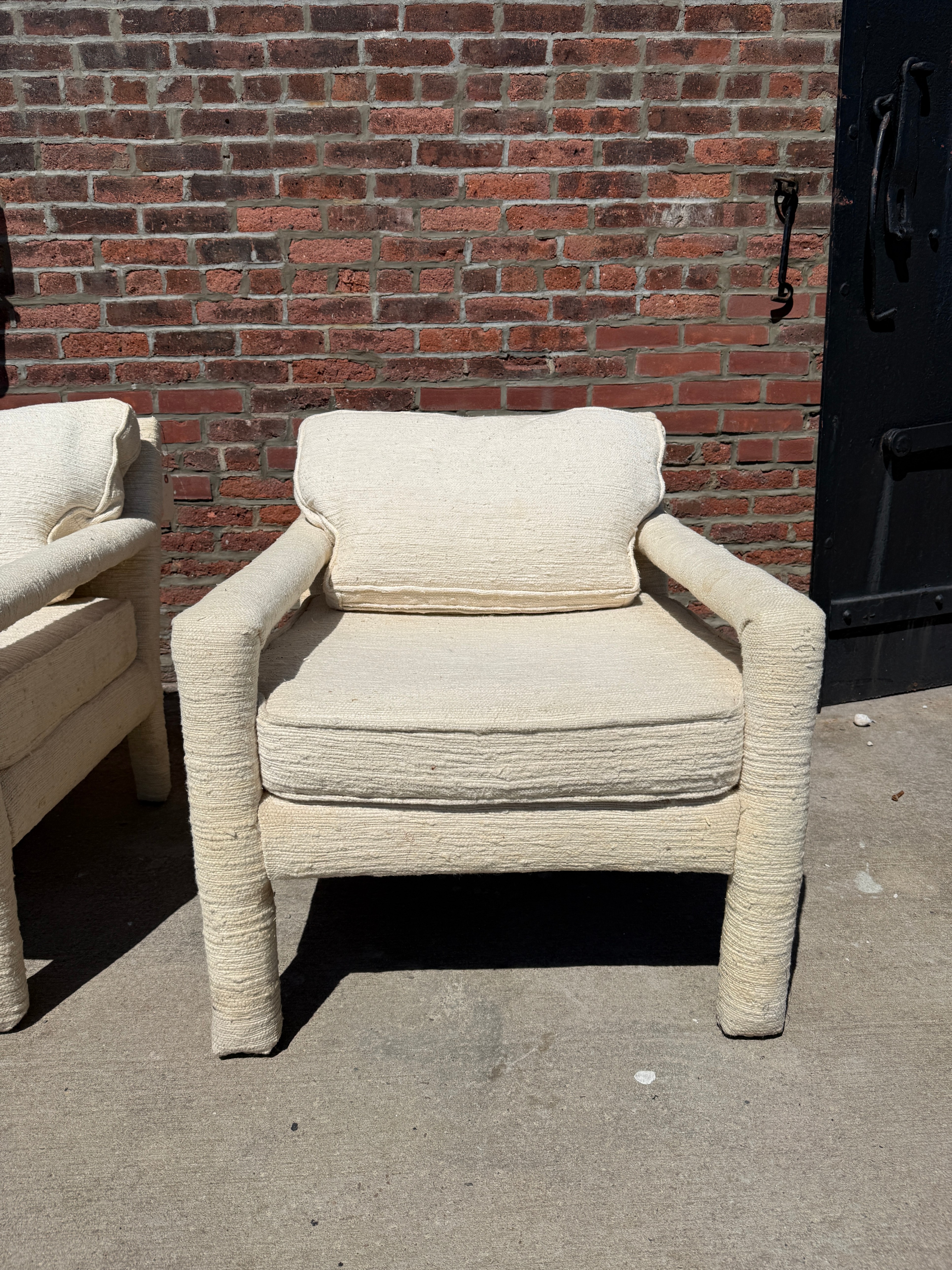 Pair of Vintage Milo Baughman Chunky Tubular Lounge Chairs - photo 3