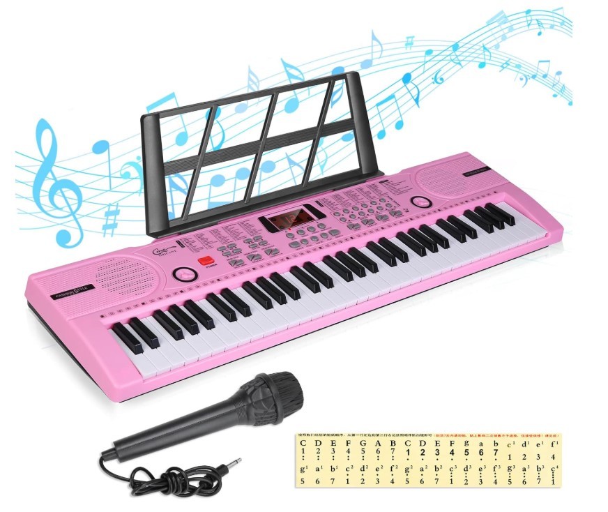BRAND NEW Hricane 61-Key Digital Piano Keyboards - Pink