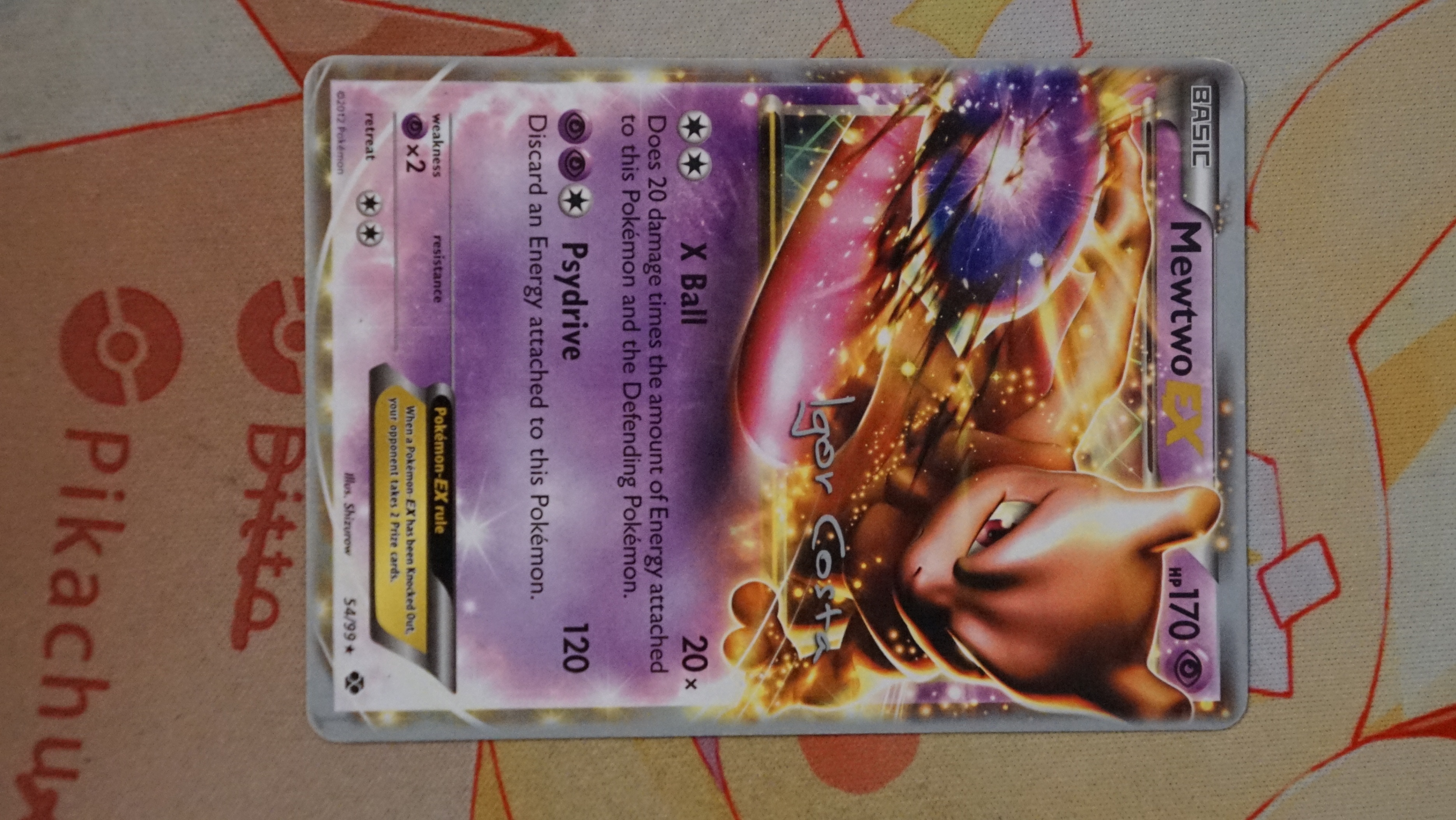 Pokemon Mewtwo EX 54/99 World Championships 2012 Deck HP - photo 3