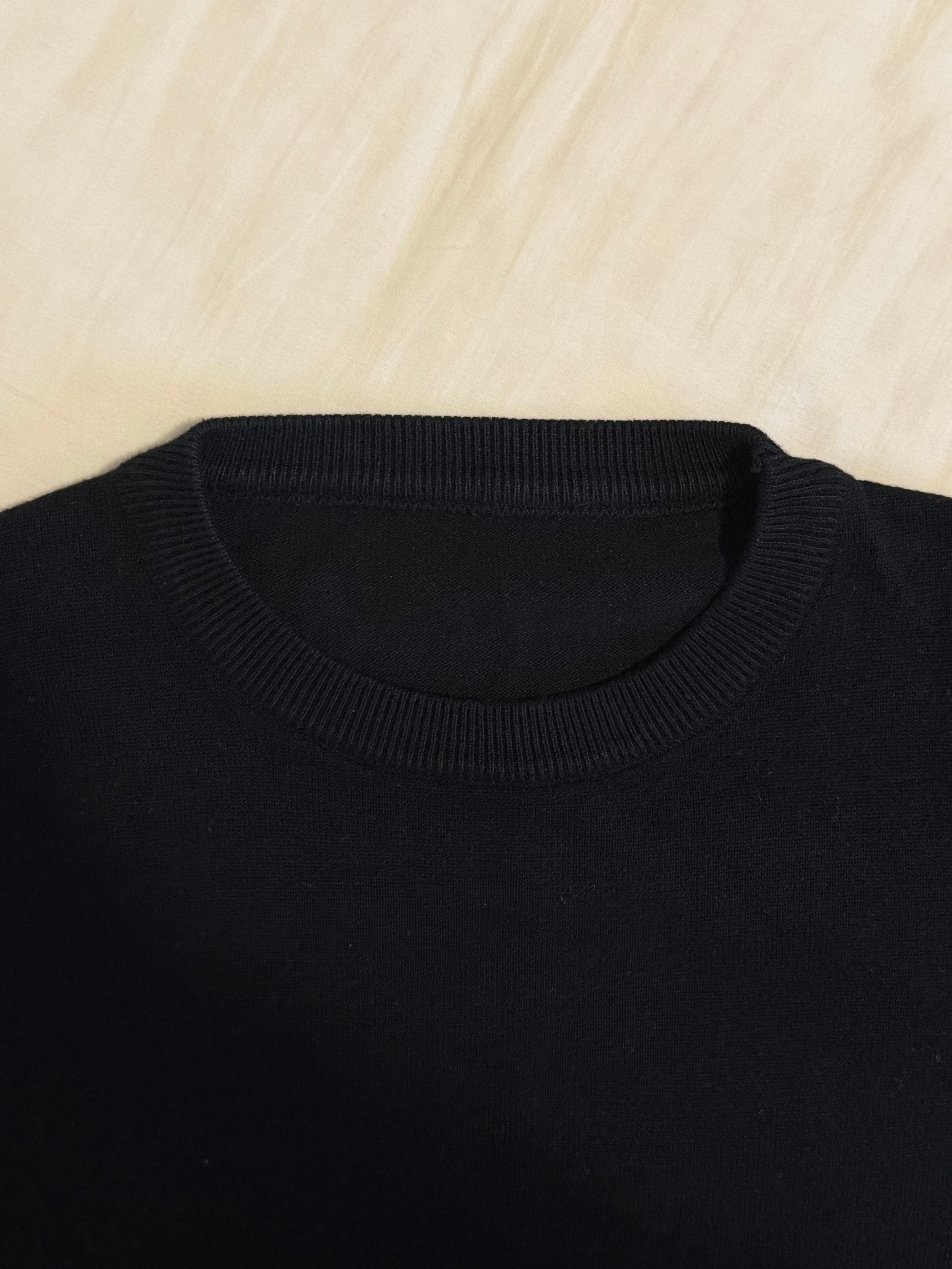 Women’s Black Crew Neck Knit Sweater – Long Sleeve - photo 2