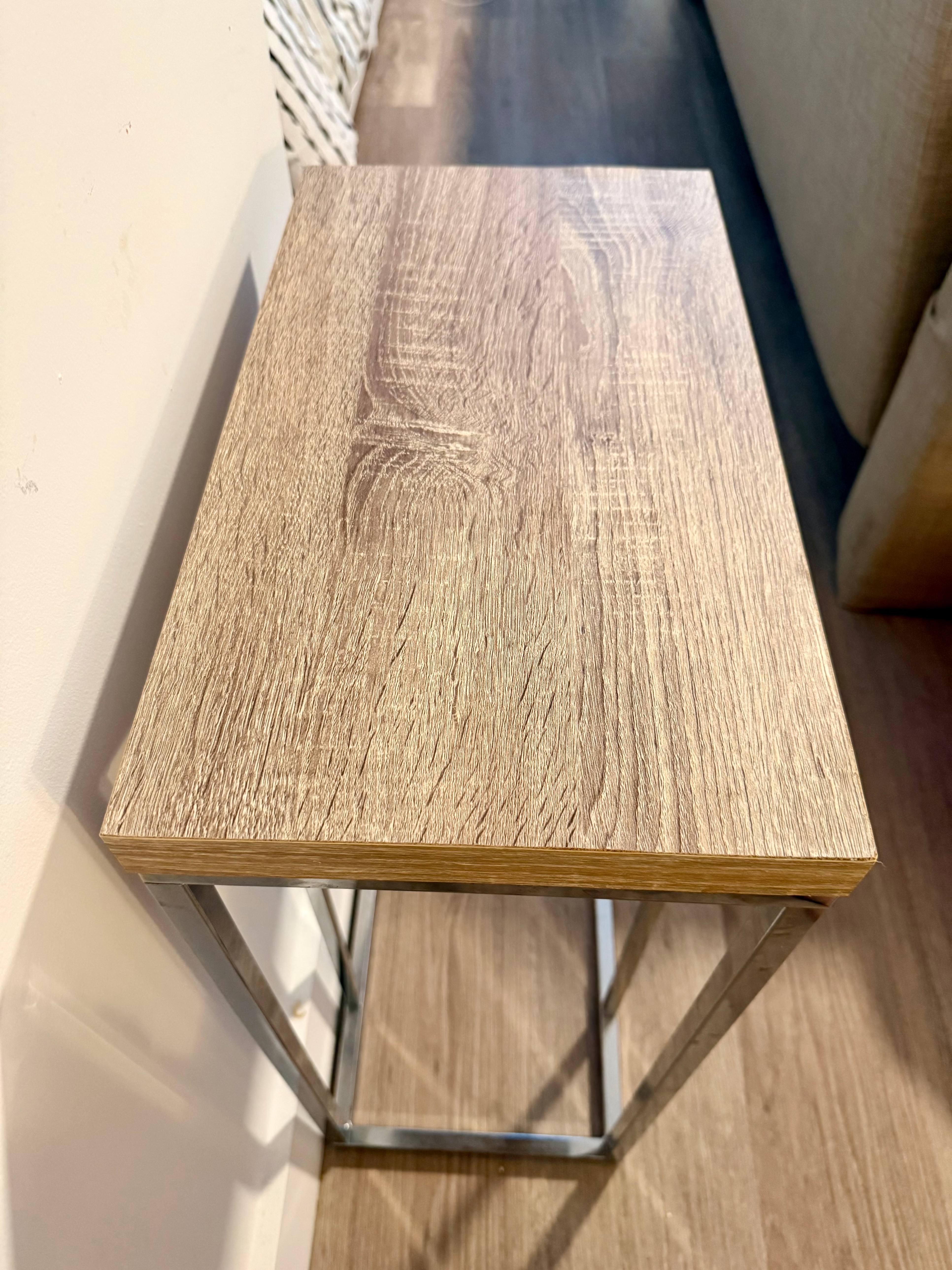 Dark Taupe C-Shaped Side / Accent Table - photo 3
