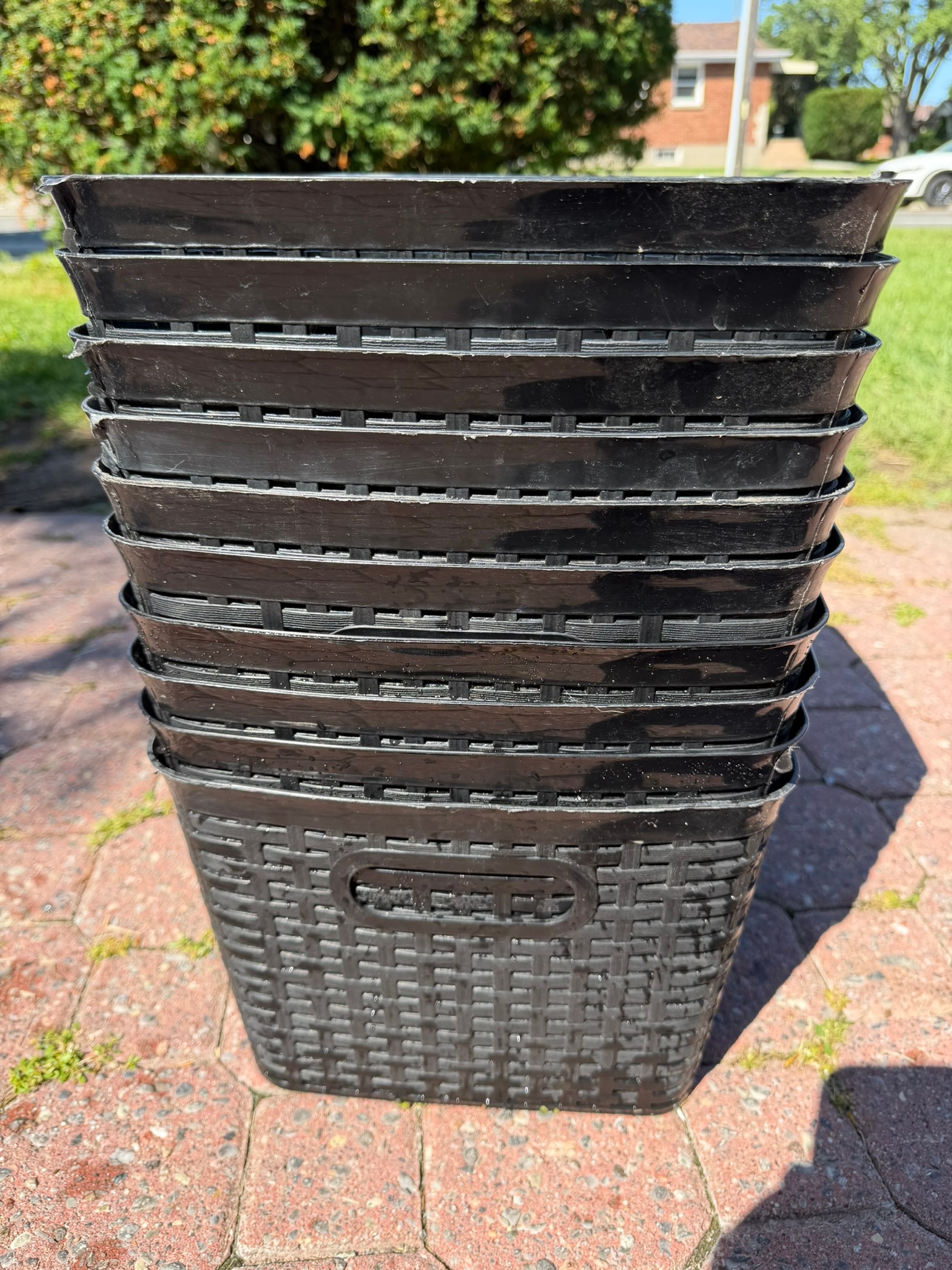 Lot of Black Storage Baskets - photo 4