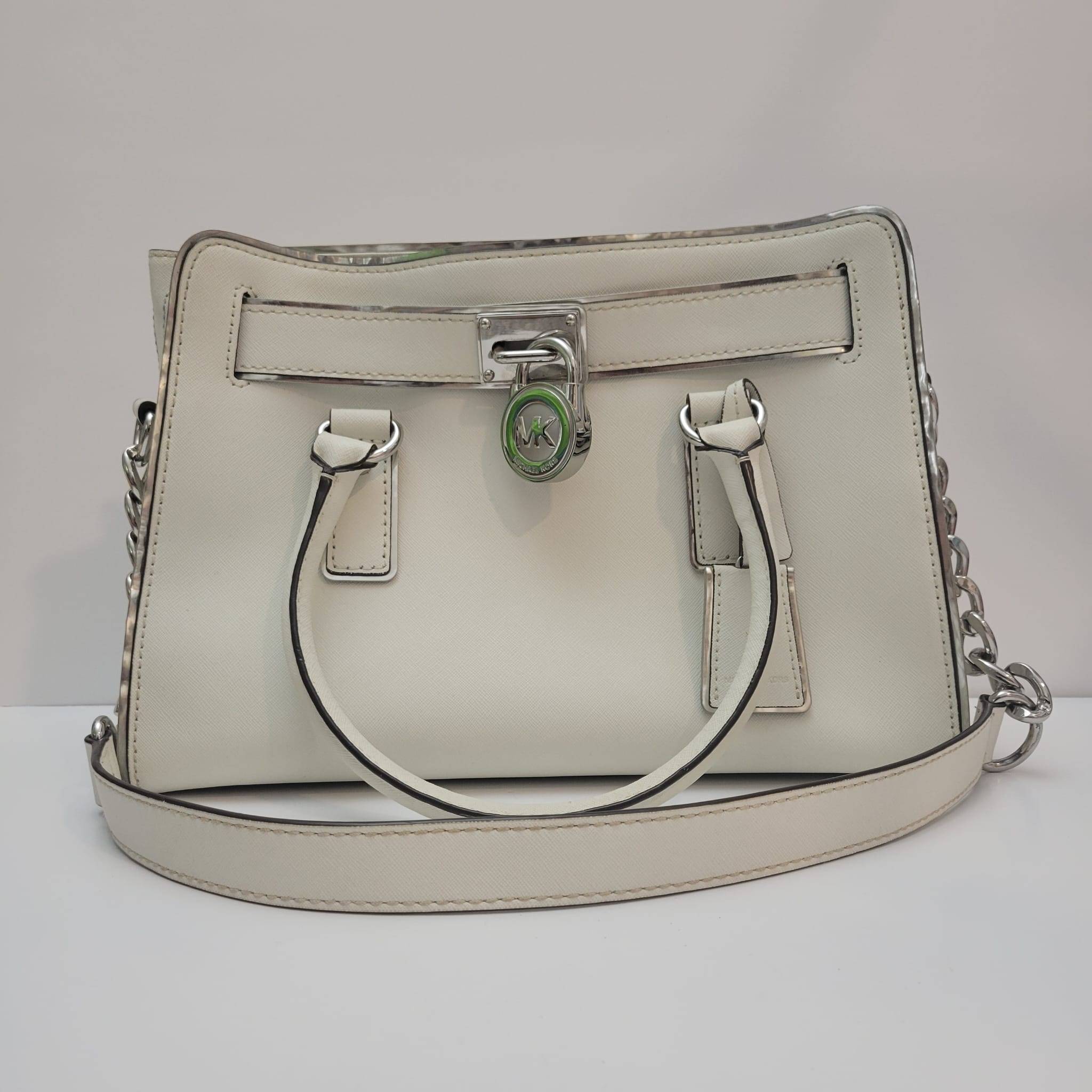 Michael Kors White Silver Purse Bag