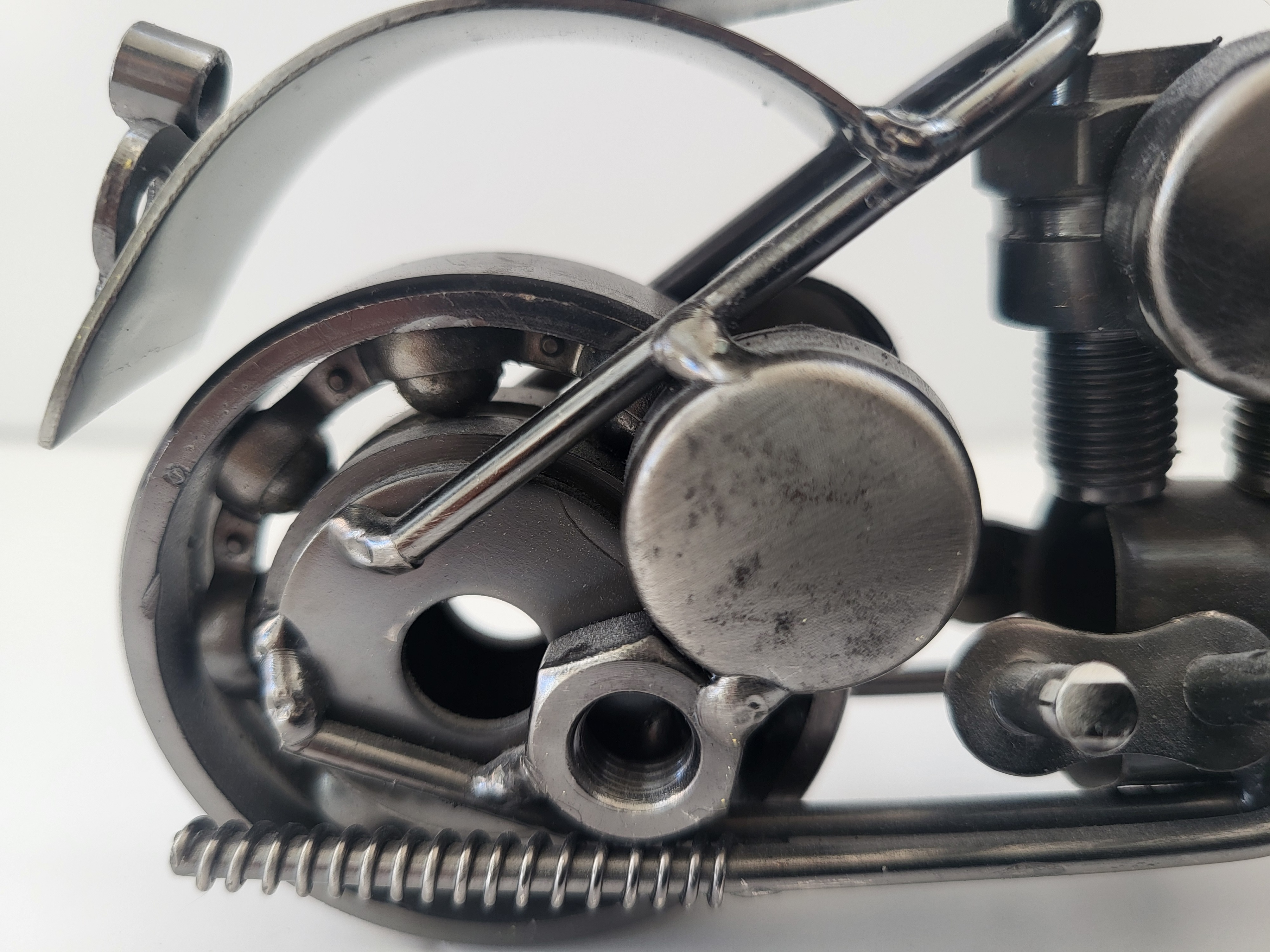 Handmade Metal Motorcycle Sculpture - Nuts & Bolts Art - photo 2