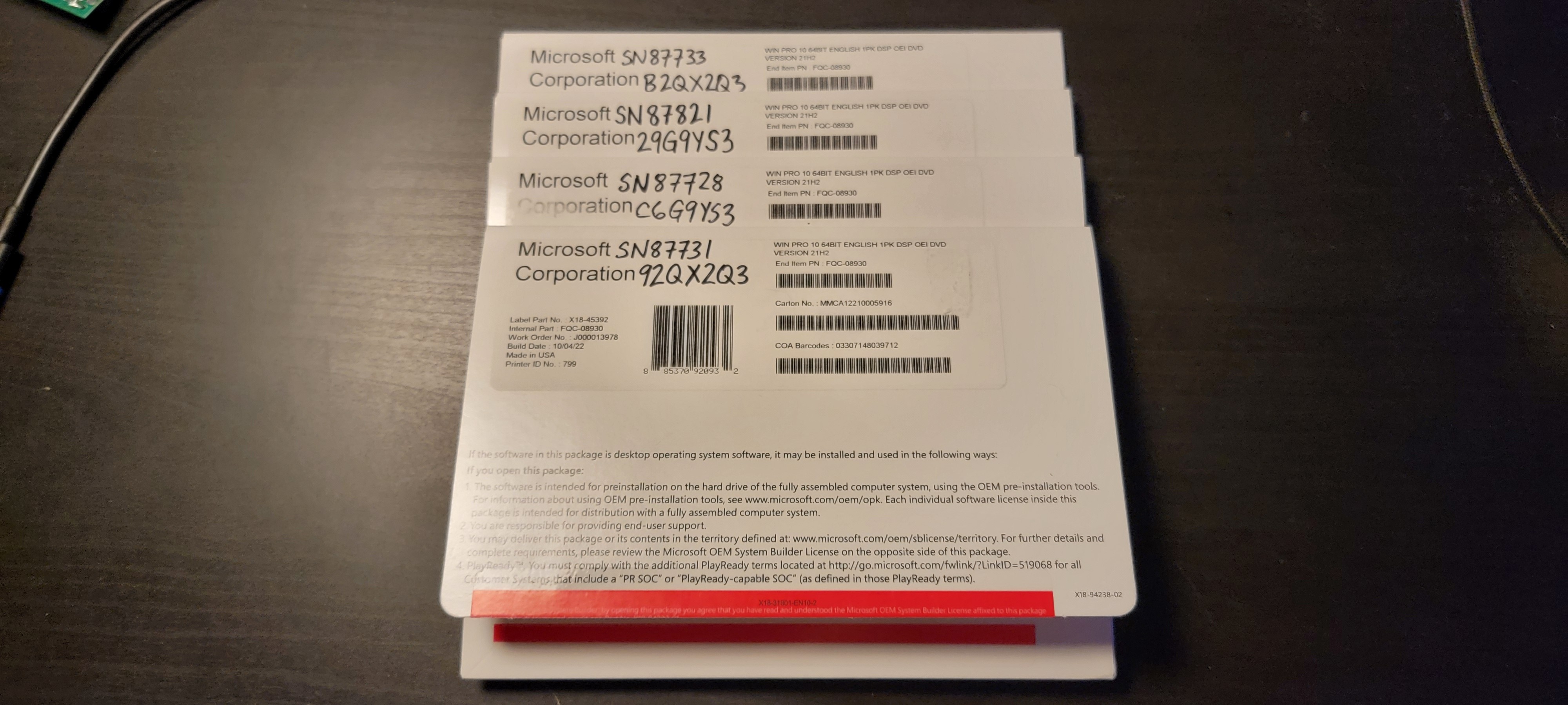 Windows 10 Pro Full OEM Version License