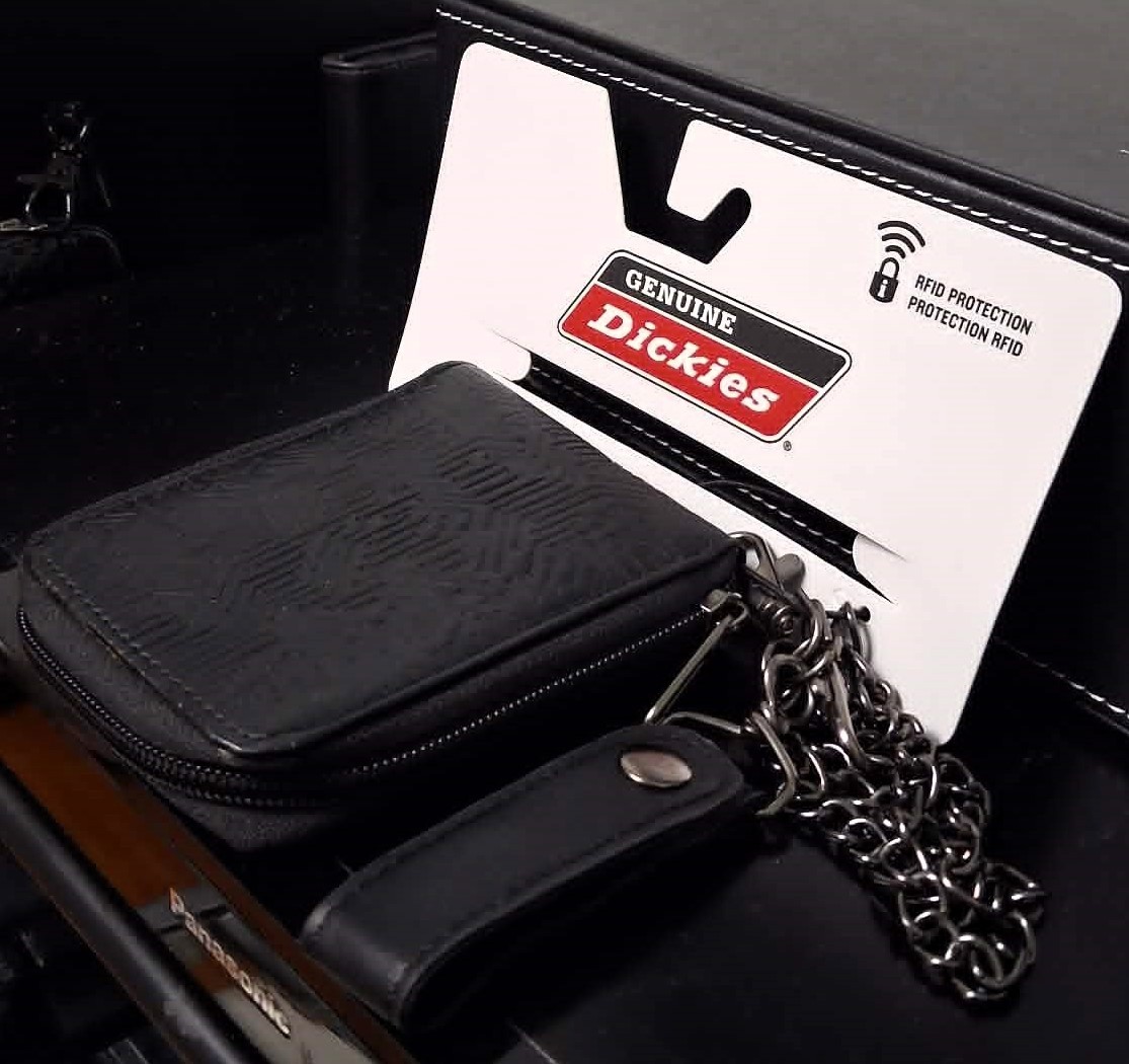 New Genuine Dickies Men Embossed Zip Anti-Theft Bifold Wallet - photo 4