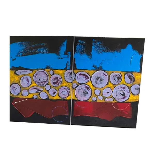 Grape Jelly Abstract Diptych – Original Art by A. Mackie - photo 3