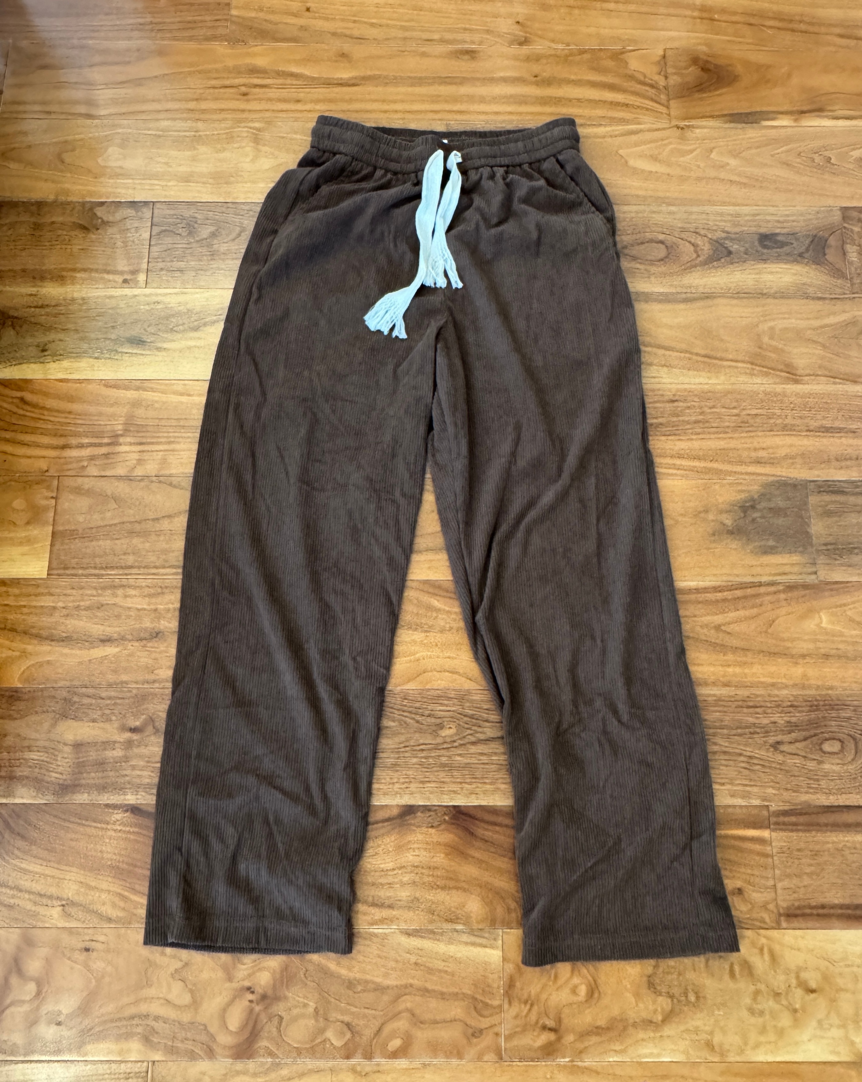 Brown Ribbed Pants