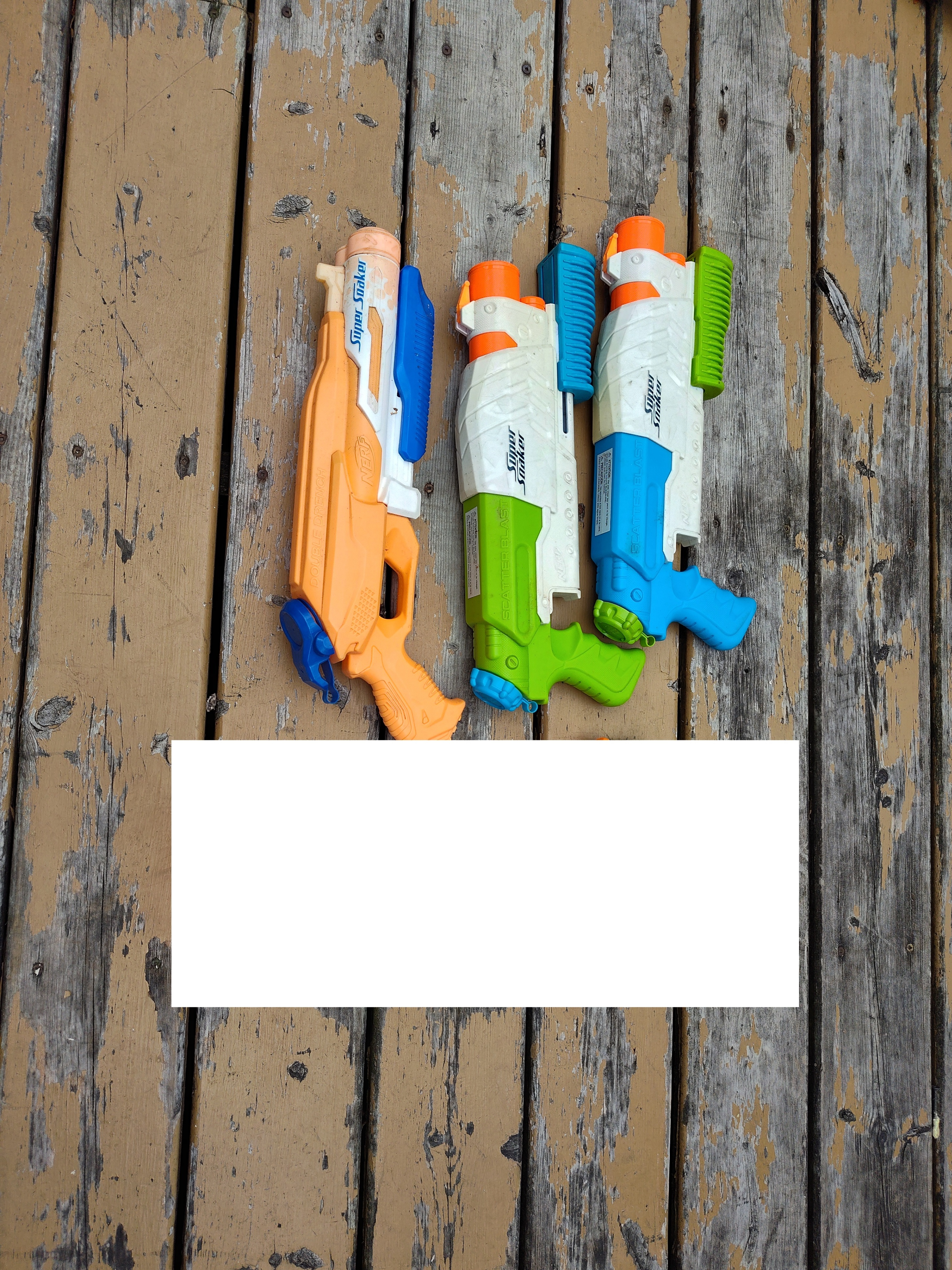 Three Long Water Guns
