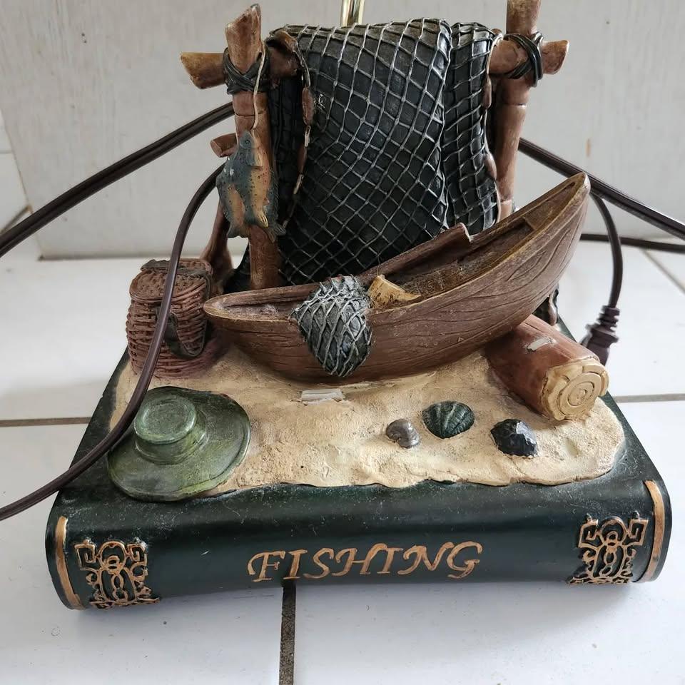 Fishing nautical table accent lamp night light - photo 2