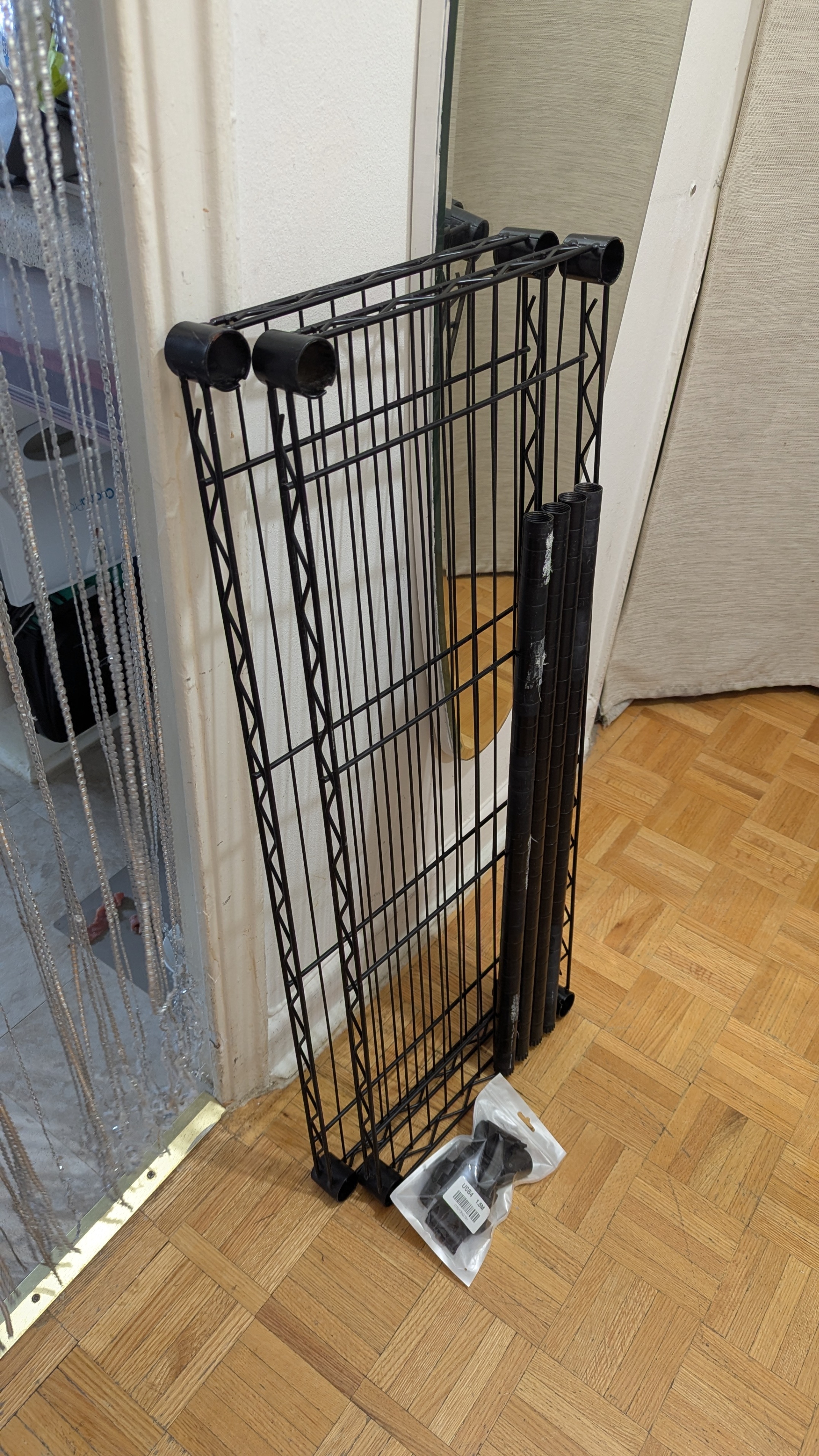 2-Shelf Metal Storage Unit Organizer Rack Plant Flower Stand - photo 2