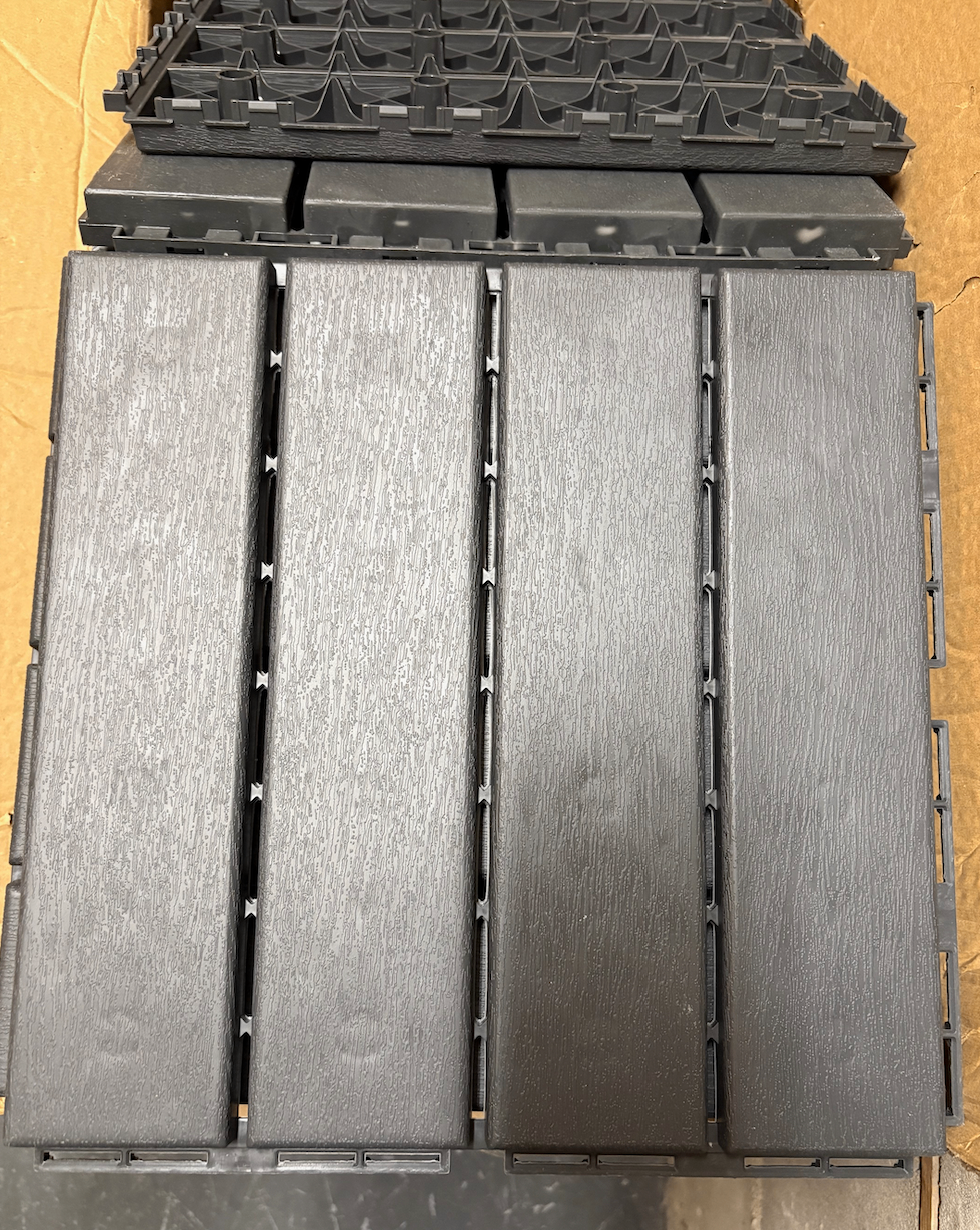 NEW 43 Goovilla Dark Grey Interlocking Balcony Deck Tiles