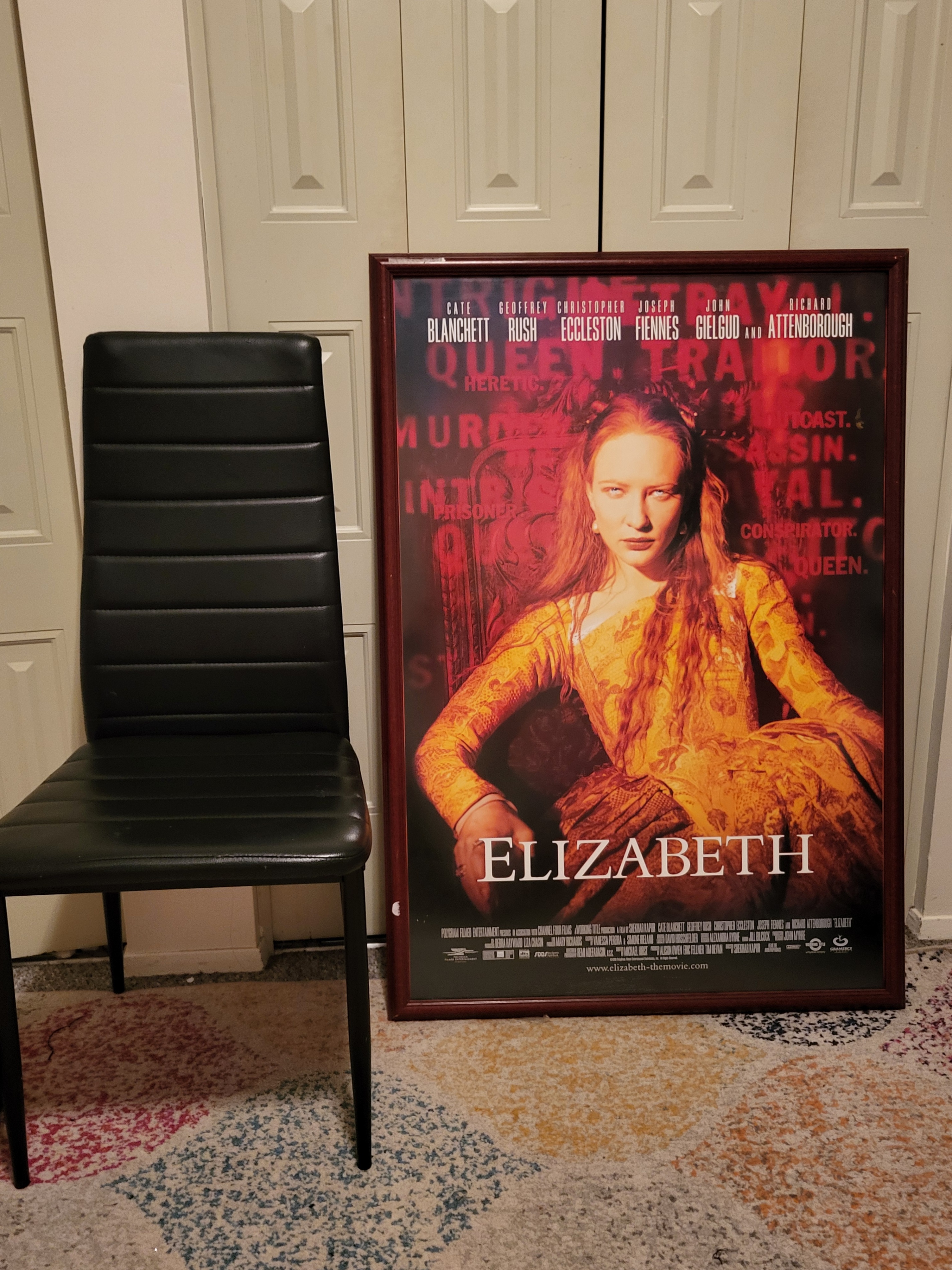 🎬 ORIGINAL 1998 “ELIZABETH” MOVIE POSTER – FRAMED – 42" × 29" 🎬 - photo 2