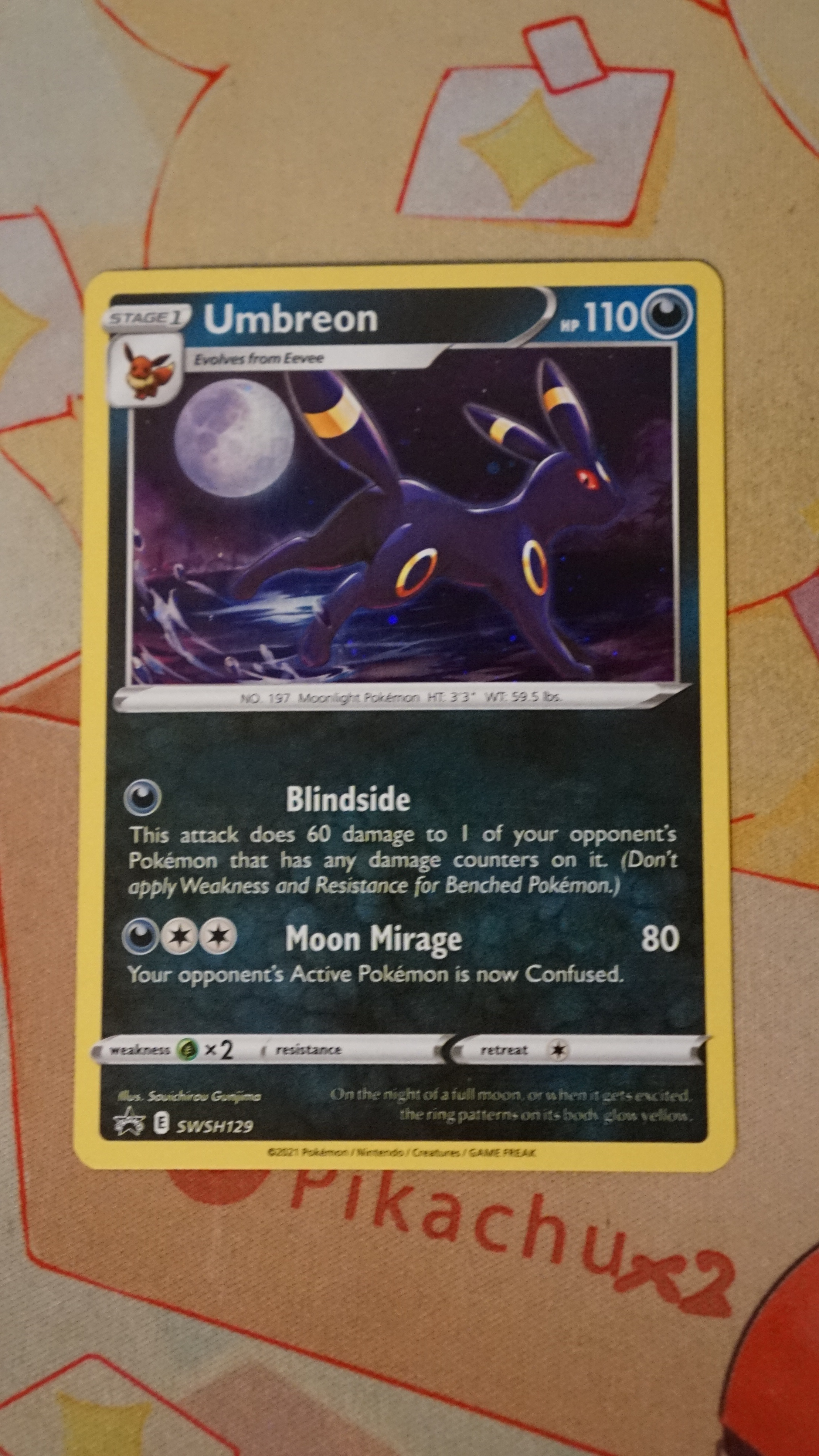 Pokemon Umbreon SWSH129 SWSH Black Star Promo NM - photo 3