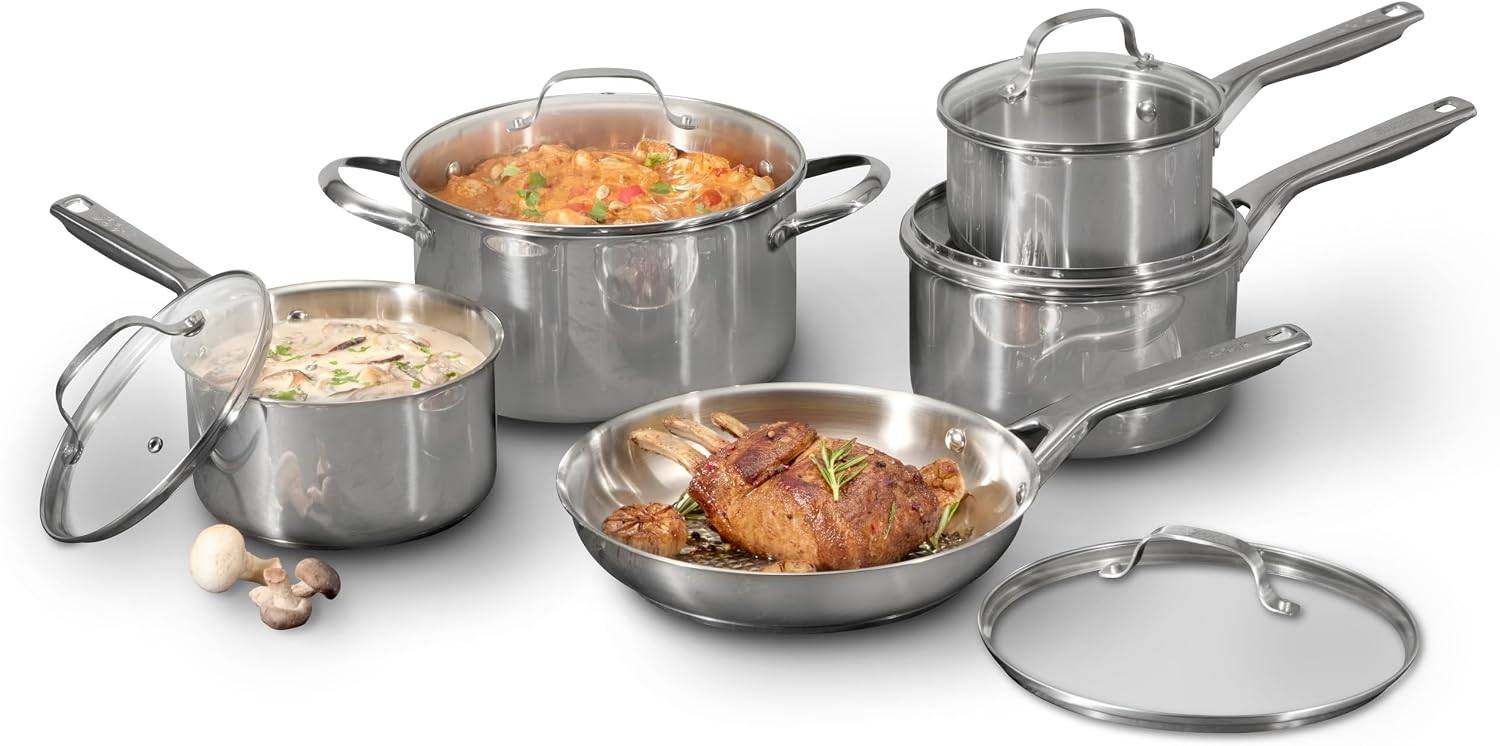 Starfrit The Rock Performance 10-Piece Stainless Steel Cookware