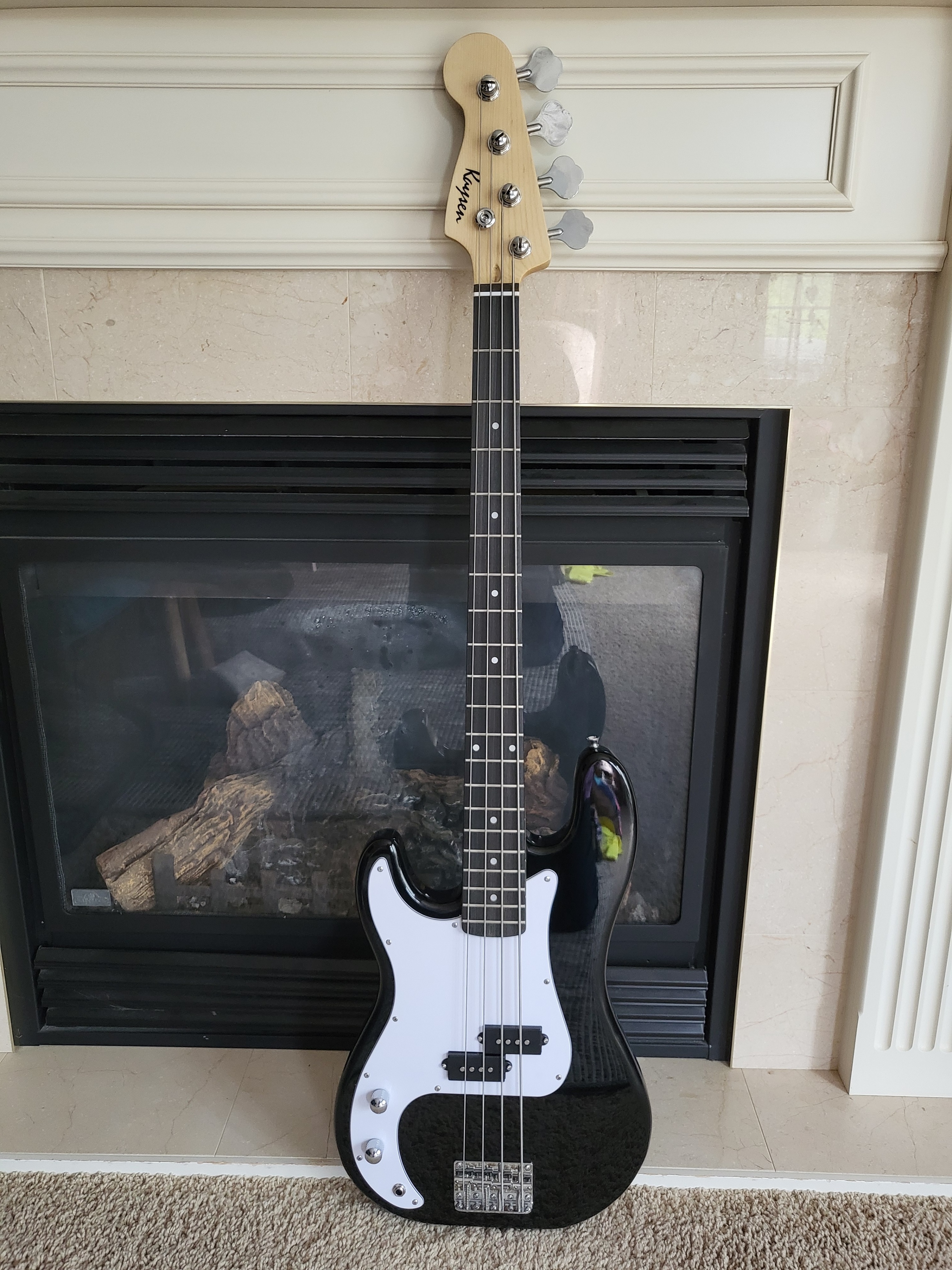 Left-Handed Precision Style Bass Guitar – Brand New – Black