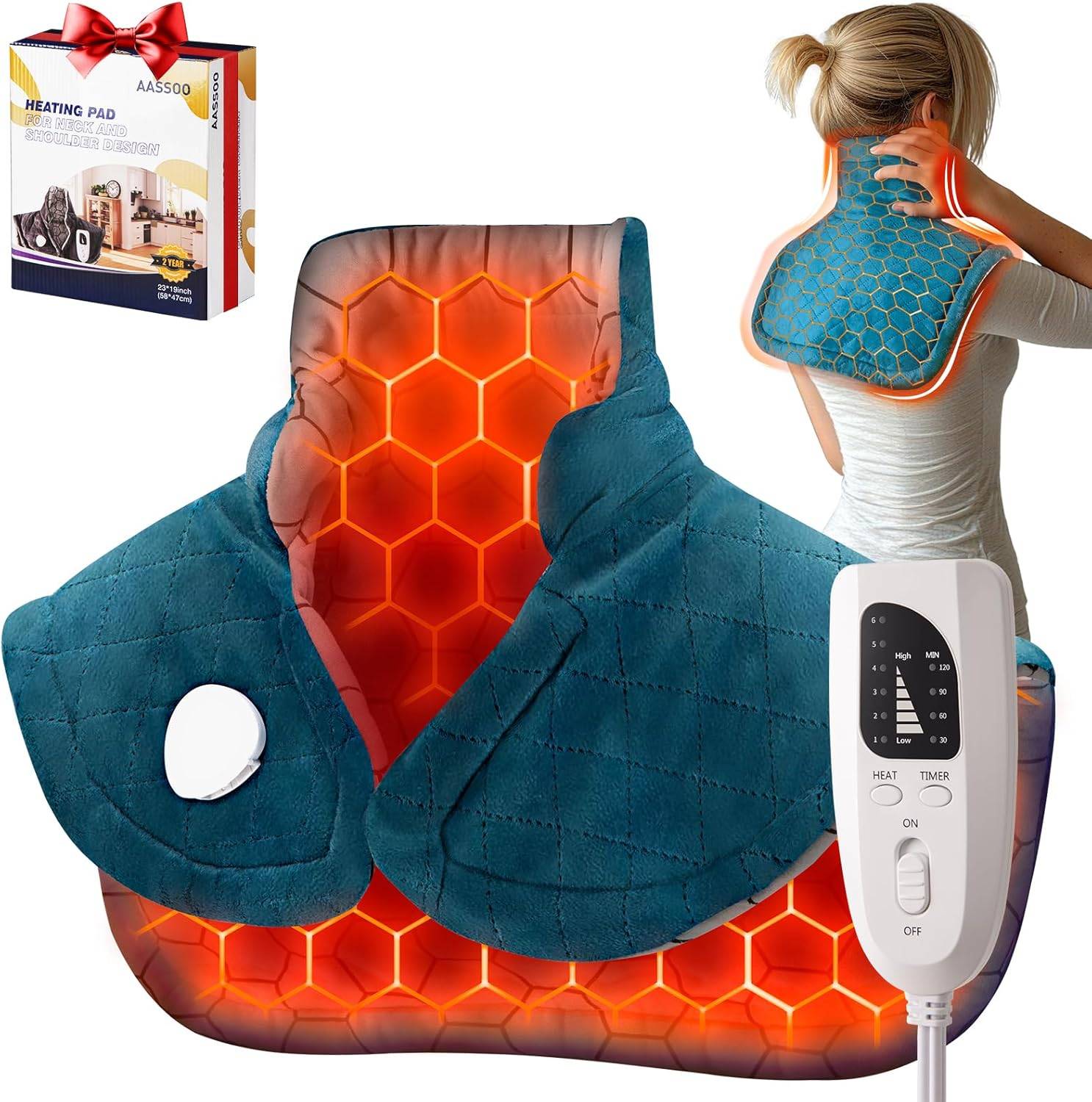 NEW~ Weighted Neck & Shoulder Heating Pad, Contoured