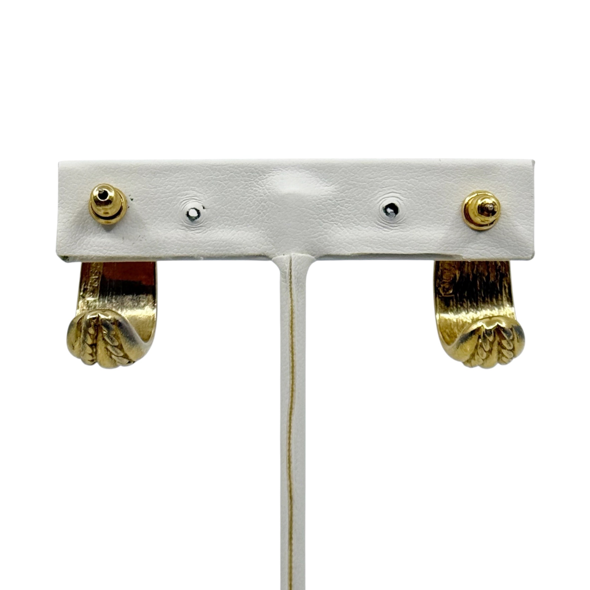 Vintage Trifari Gold Tone earrings - GM3007 - photo 4