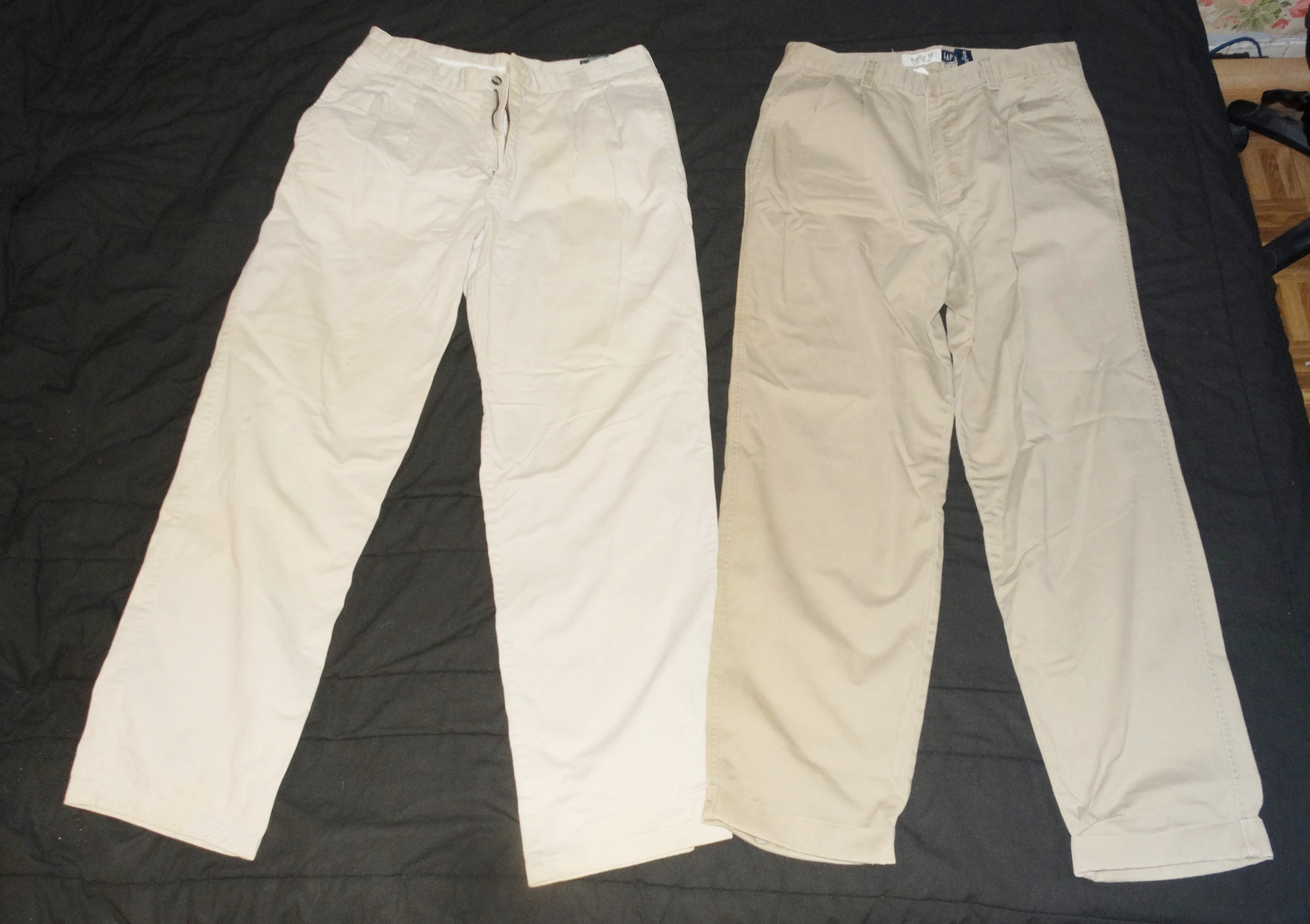 Men's Pleated Khaki Pants - Both Pair for $10.00