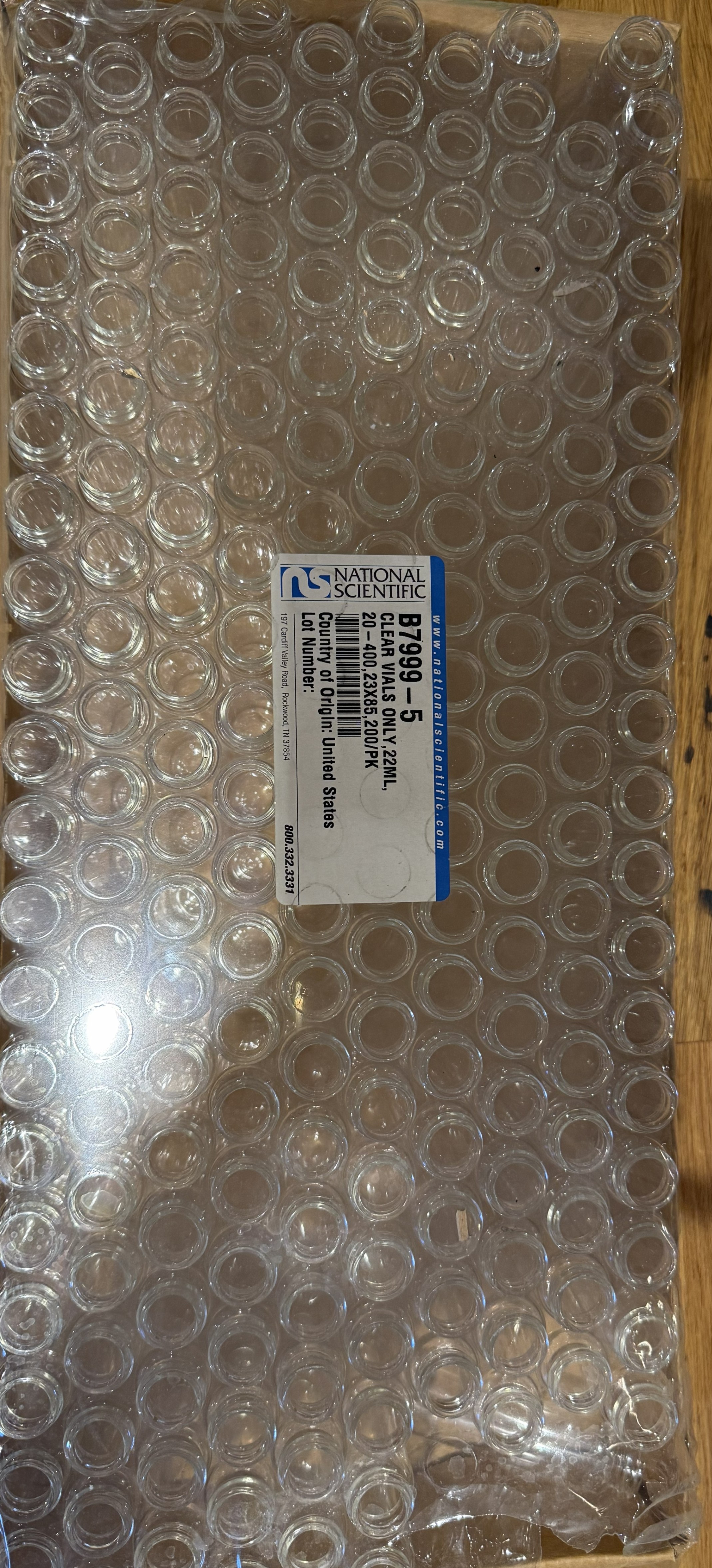 National Scientific Clear Vials B7999-5 - photo 2