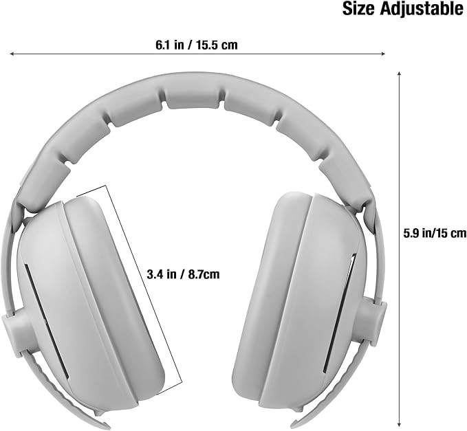 NEW~ Baby Earmuffs Adjustable 0-36 Months Gray - photo 2