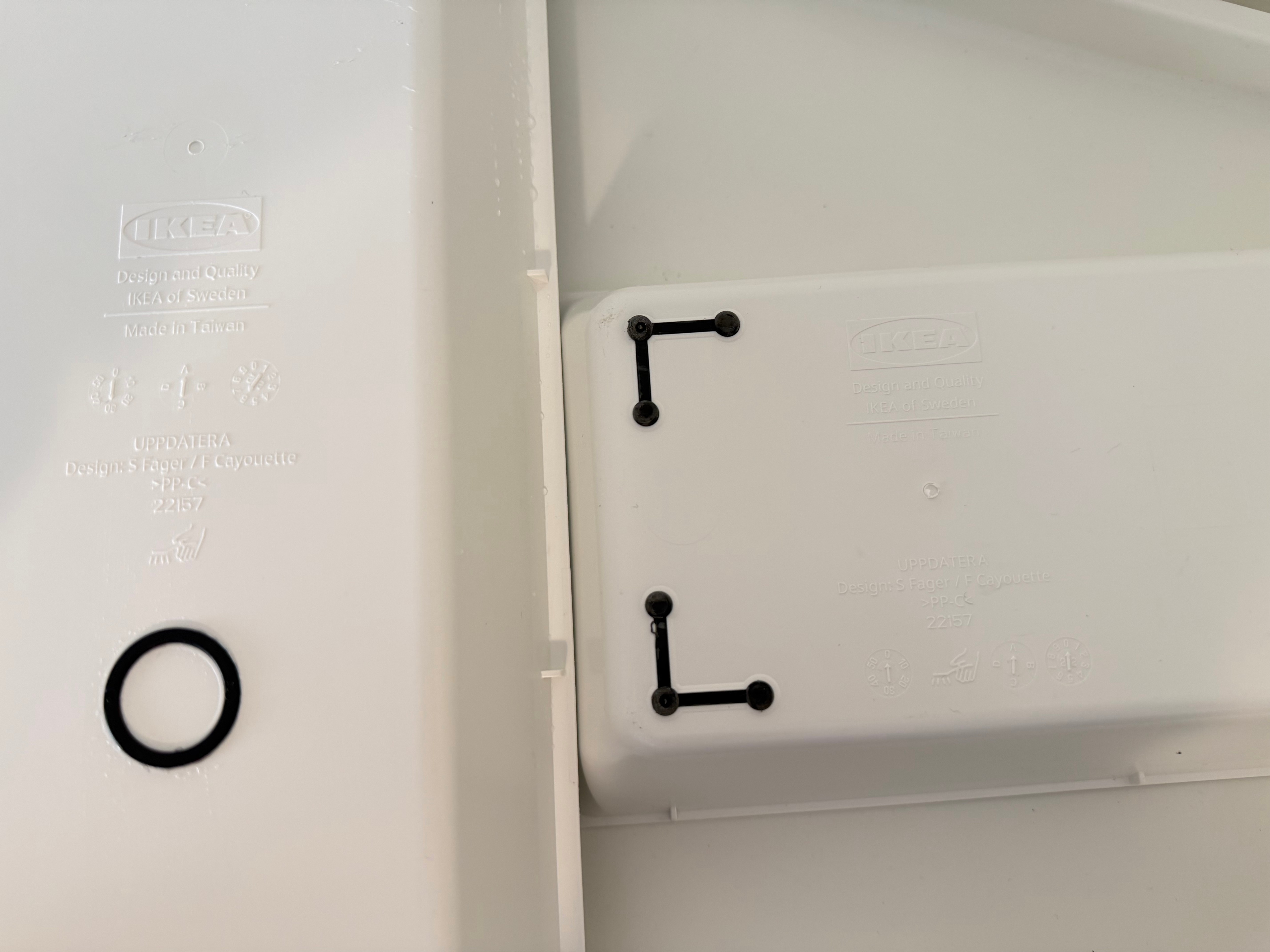 Set of 2 IKEA UPPDATERA Utensil Trays – White - photo 5