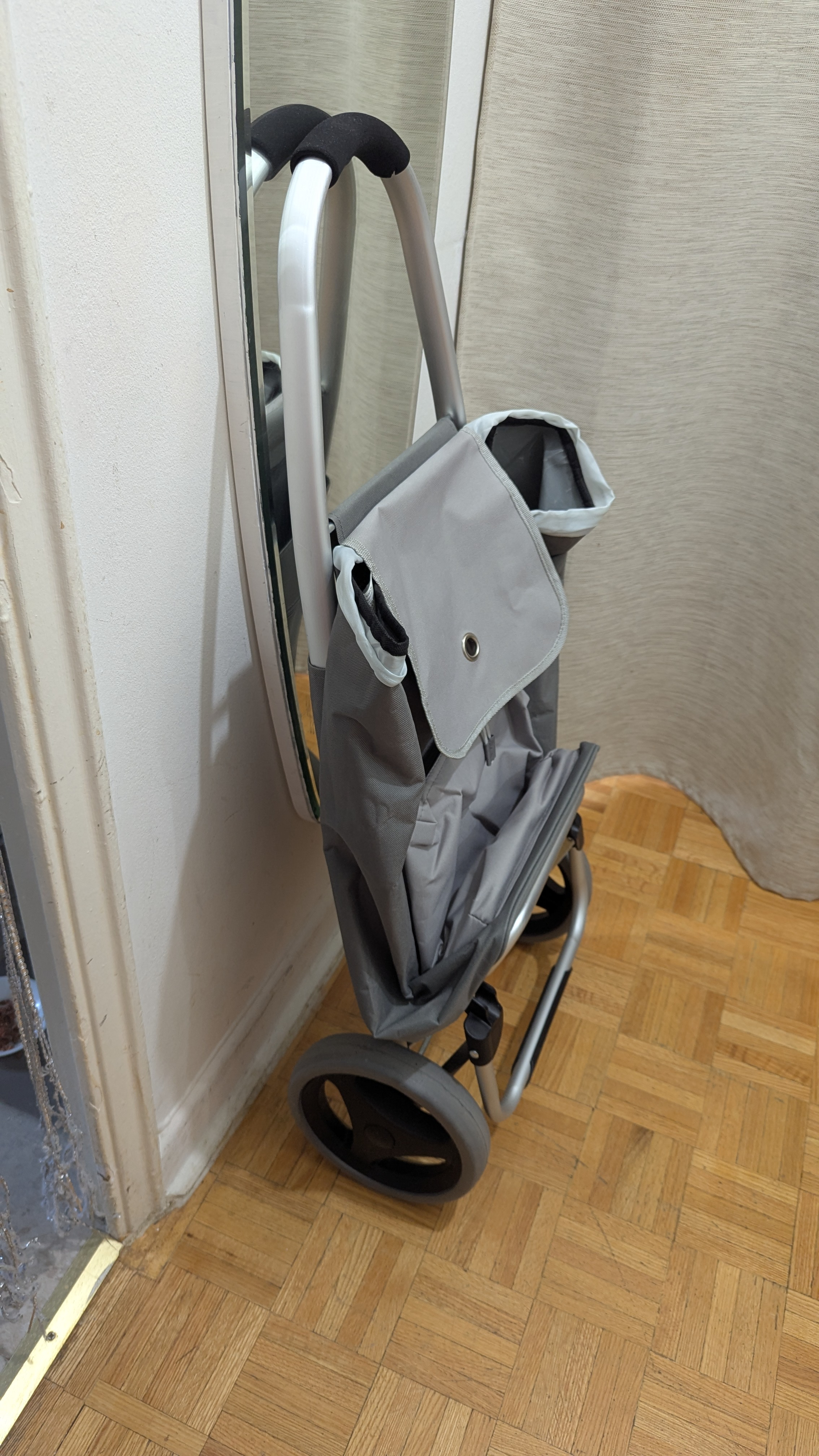Compact Portable Folding Luggage Shopping Cart Trolley Aluminum - photo 4