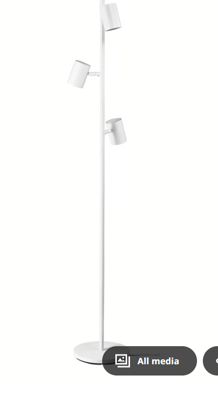 Floor lamp with 3-spotlights, white - photo 2
