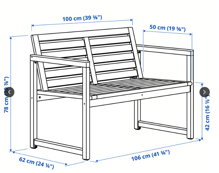 IKEA NÄMMARÖ Bench + cushion - photo 3