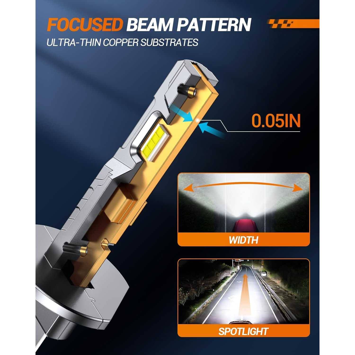 SEALIGHT S2S H1 LED Headlight Bulbs 6500K – 2 Pack - photo 2