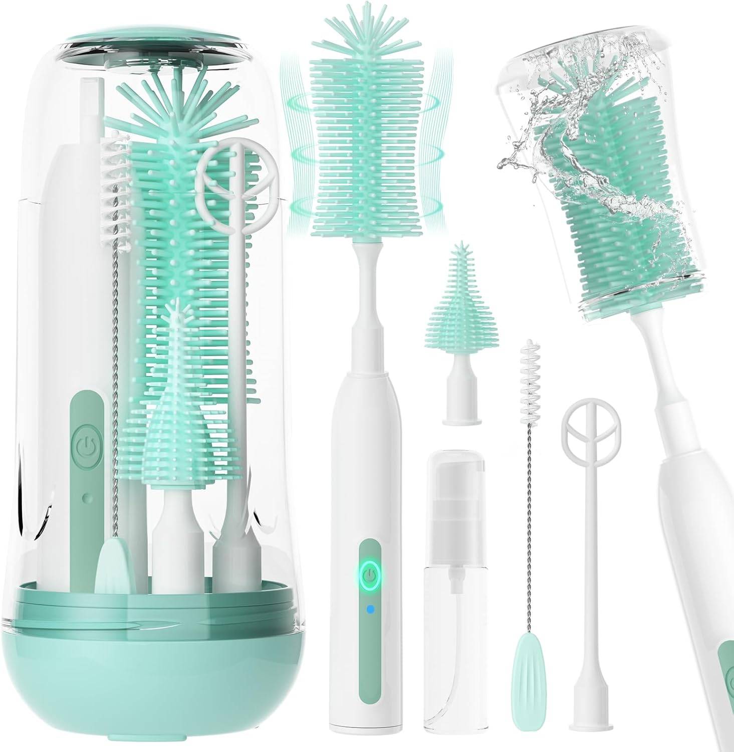 NEW~ Electric Baby Bottle Brush Cleaner Set