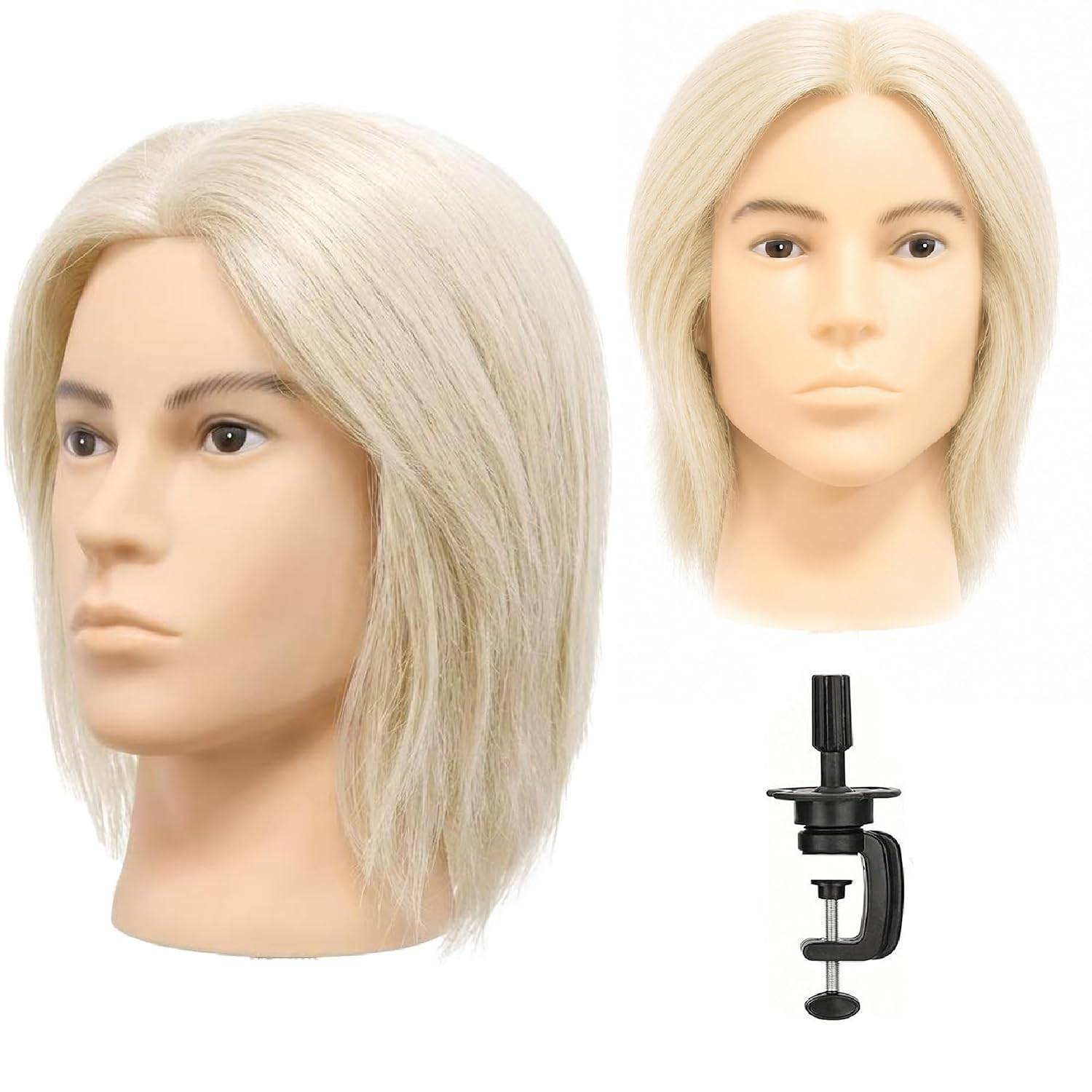NEW~ Mannequin Head with 100% Human Hair & Stand