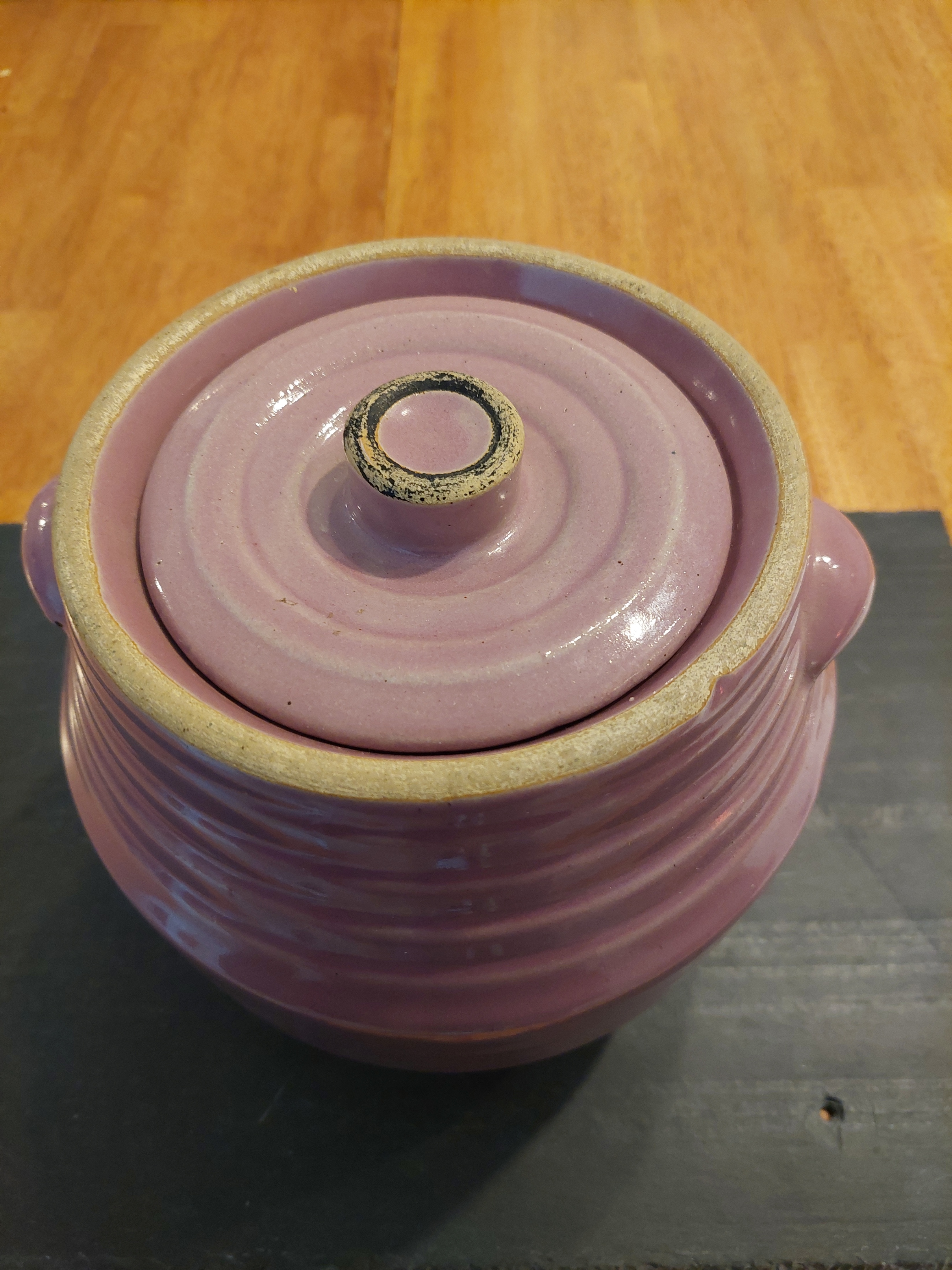 Mauve Ceramic Cookie Jar - photo 2
