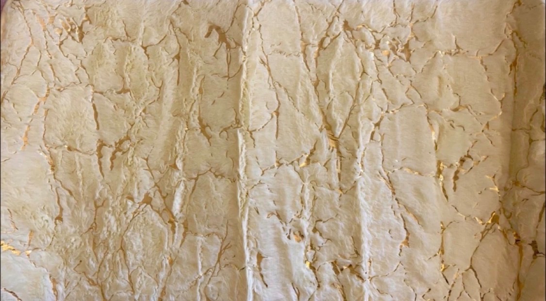 Sultan's Linens Bath Mat 17x30" White & Gold Marble - photo 4