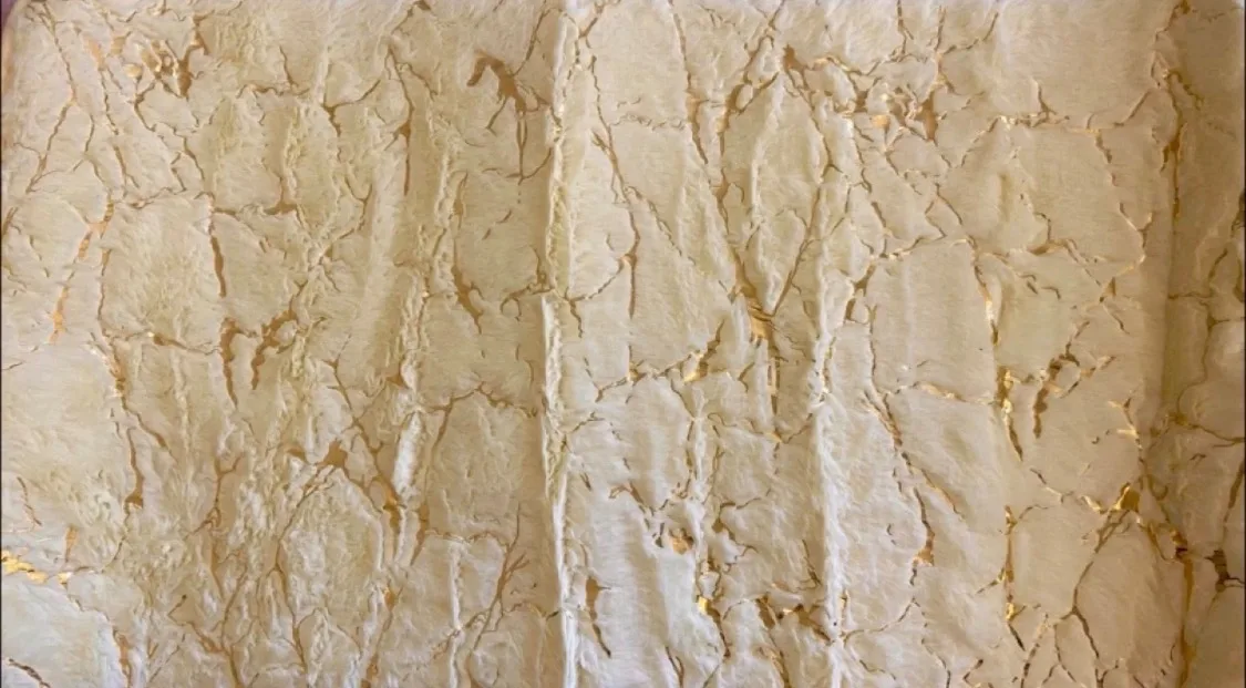 Sultan's Linens Bath Mat 17x30" White & Gold Marble - photo 4