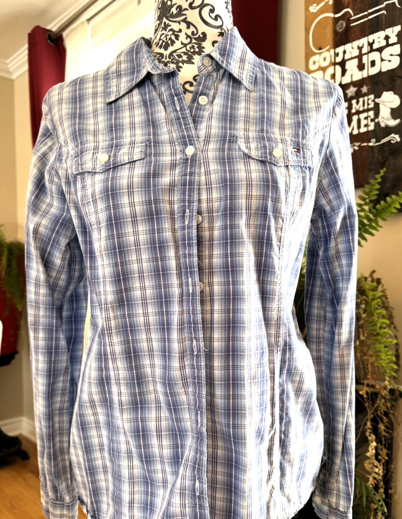 🤠 Tommy Hilfiger Cowgirl Blouse / Blouse Western Hilfiger