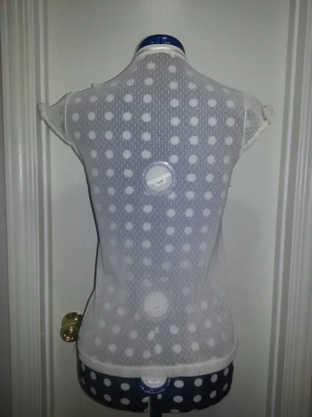 Zara Collection Sheer Off White Shirt (Size Large But Fits S... - photo 3