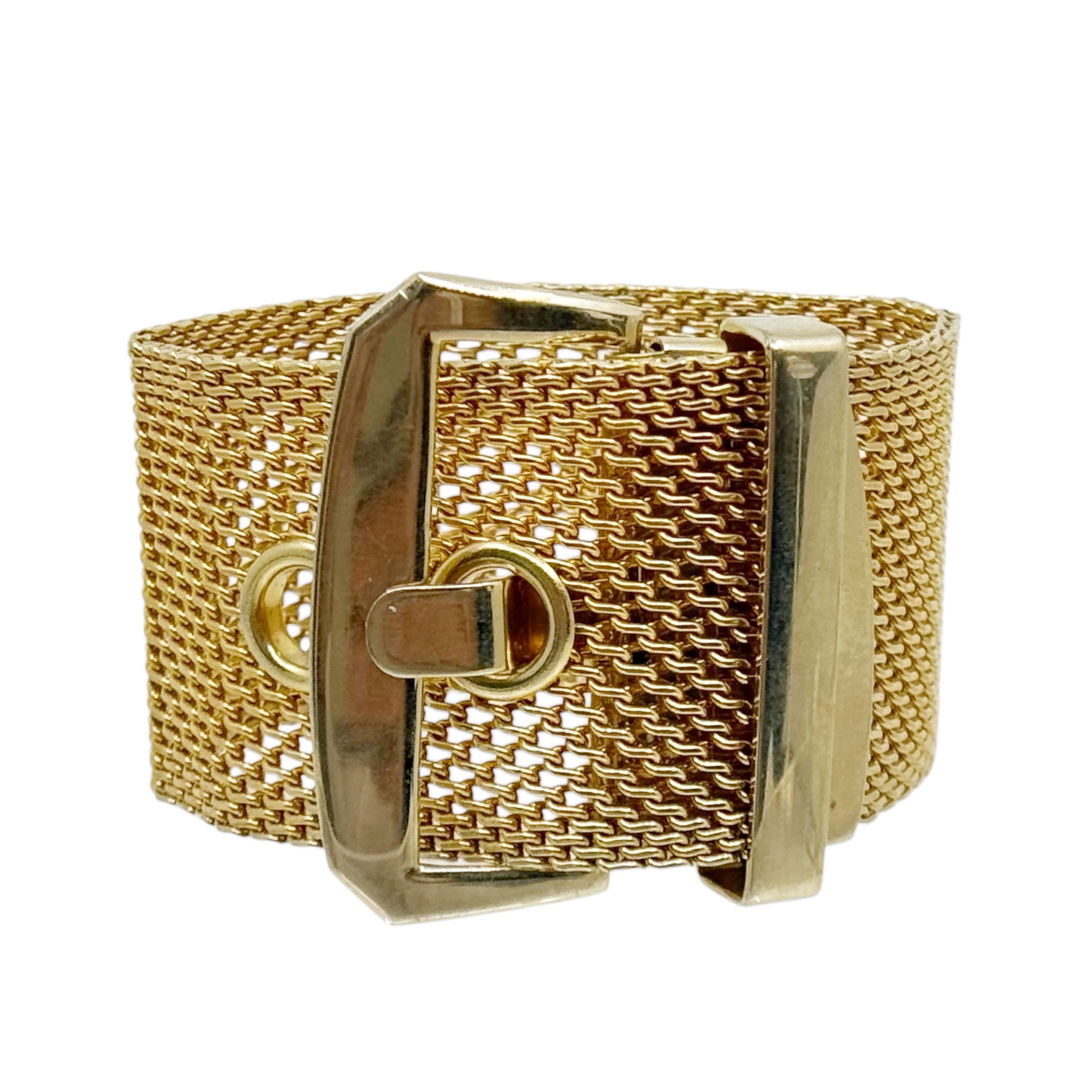Vintage Gold tone belt mesh bracelet - GM3001 - photo 3