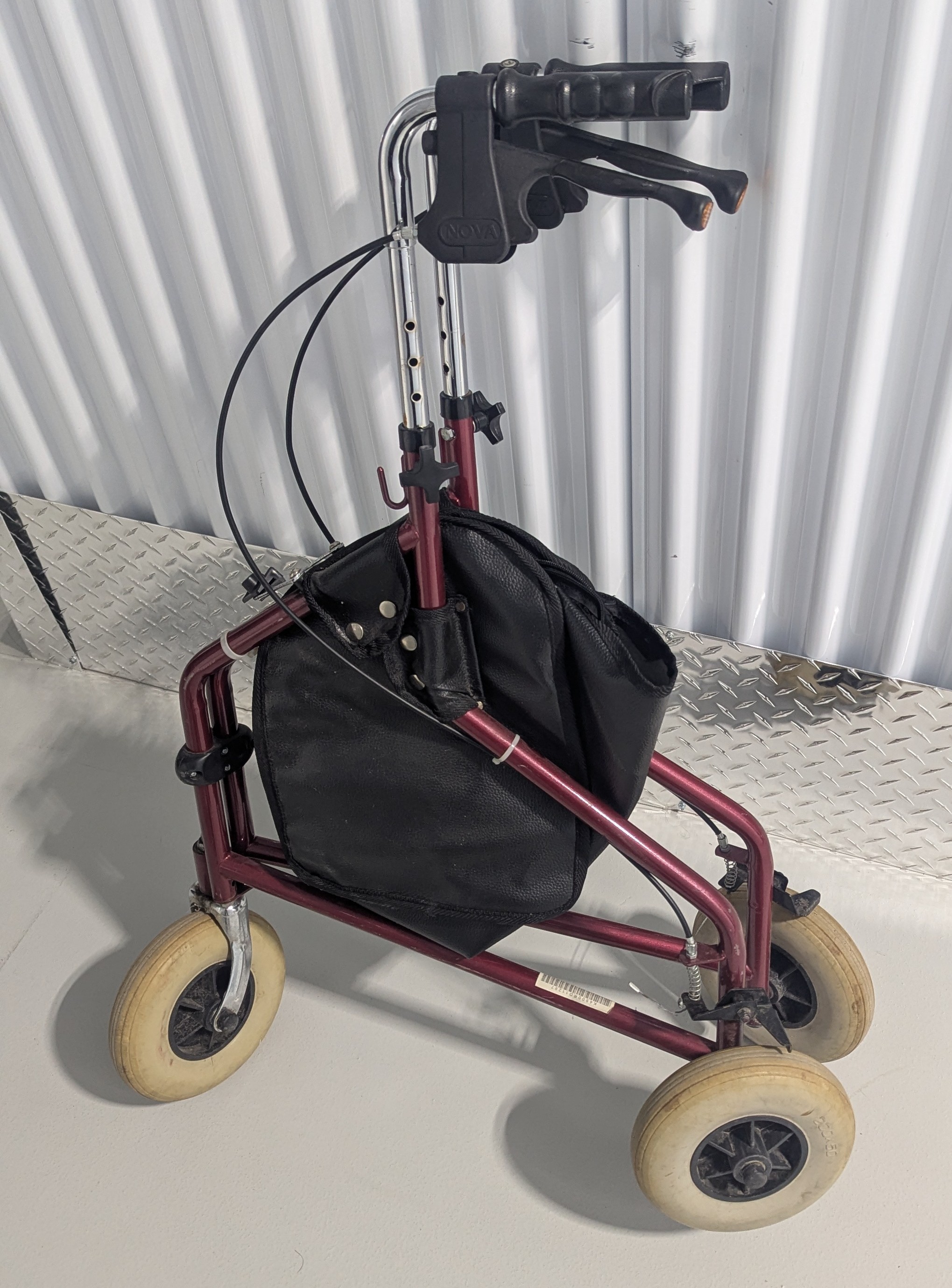 Nova 3 Wheel Folding Walker - Red - photo 4