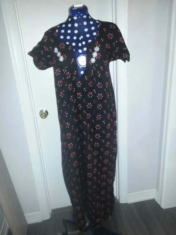 Patterned Long Indian Night Gown/ House Dress (Used)