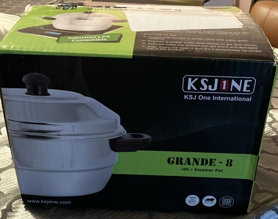 KSJONE International Stainless Steel 8 Idli Steamer Pot (New)