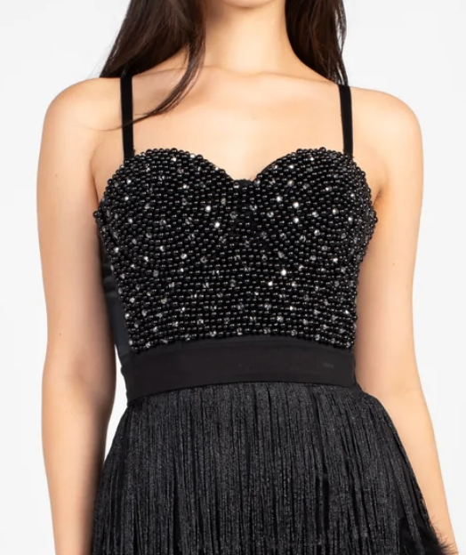 Vienne Embellished Bustier Crop Top