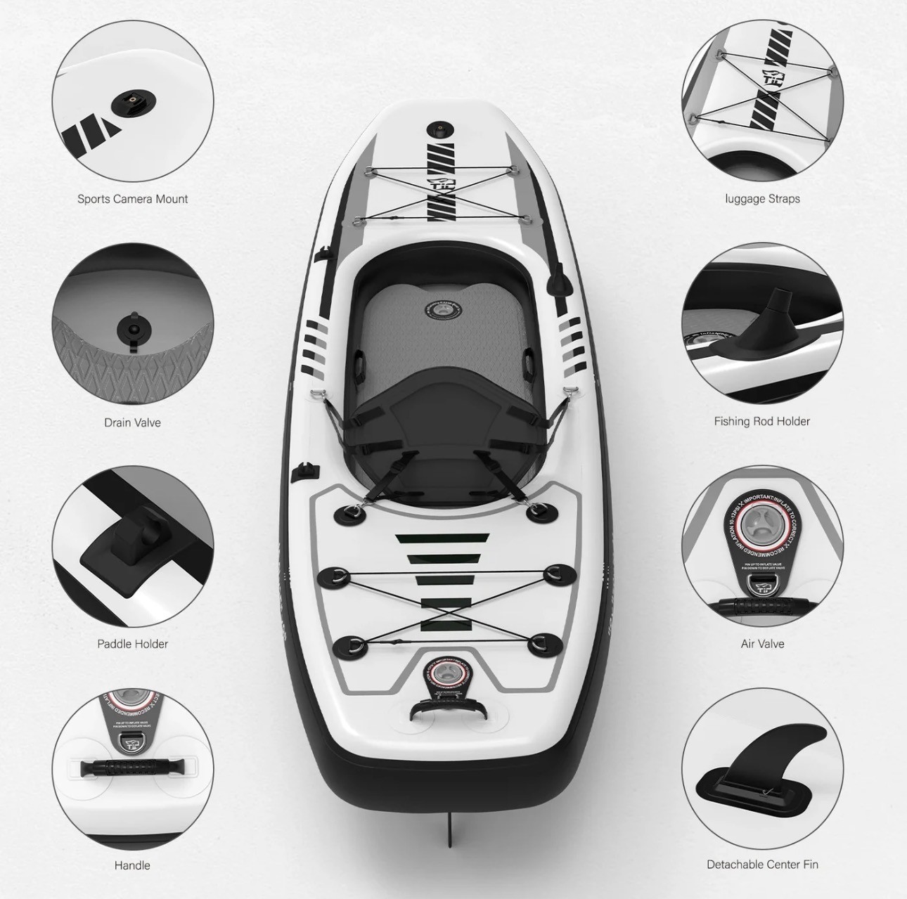 NEW: Inflatable Kayak 10'2" Easy-to-Transport - photo 5